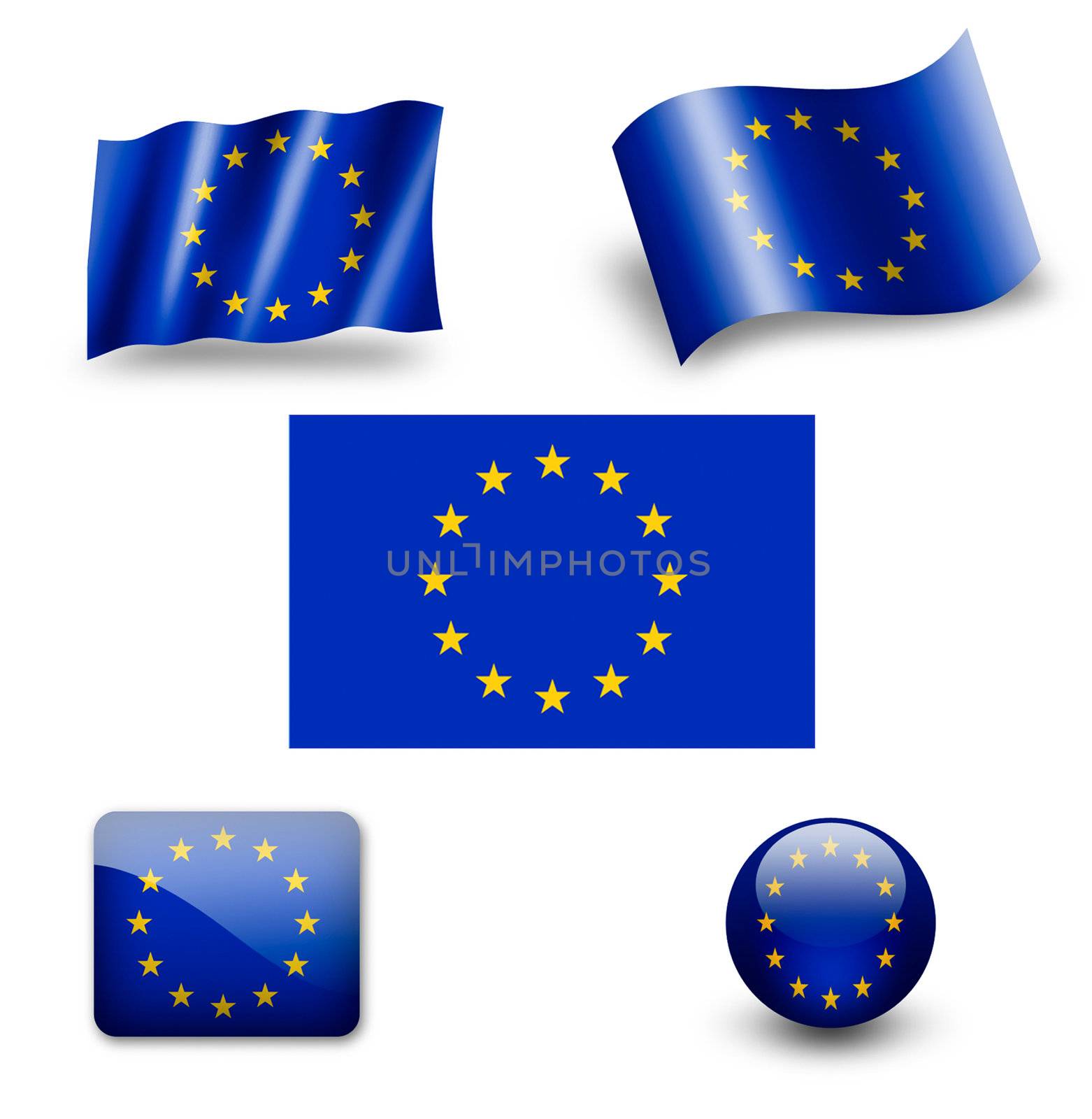 europe flag icon set