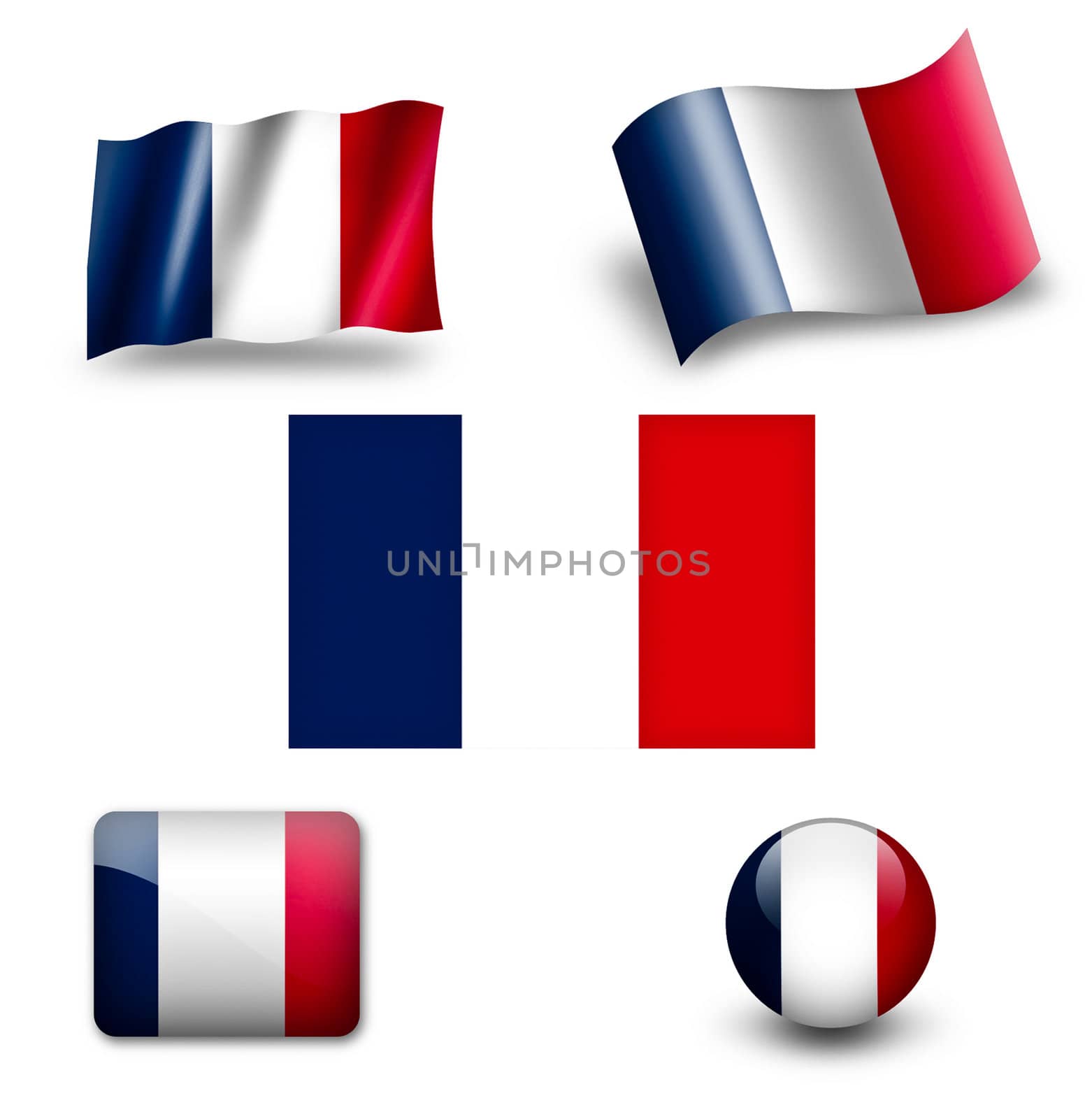 france flag icon set