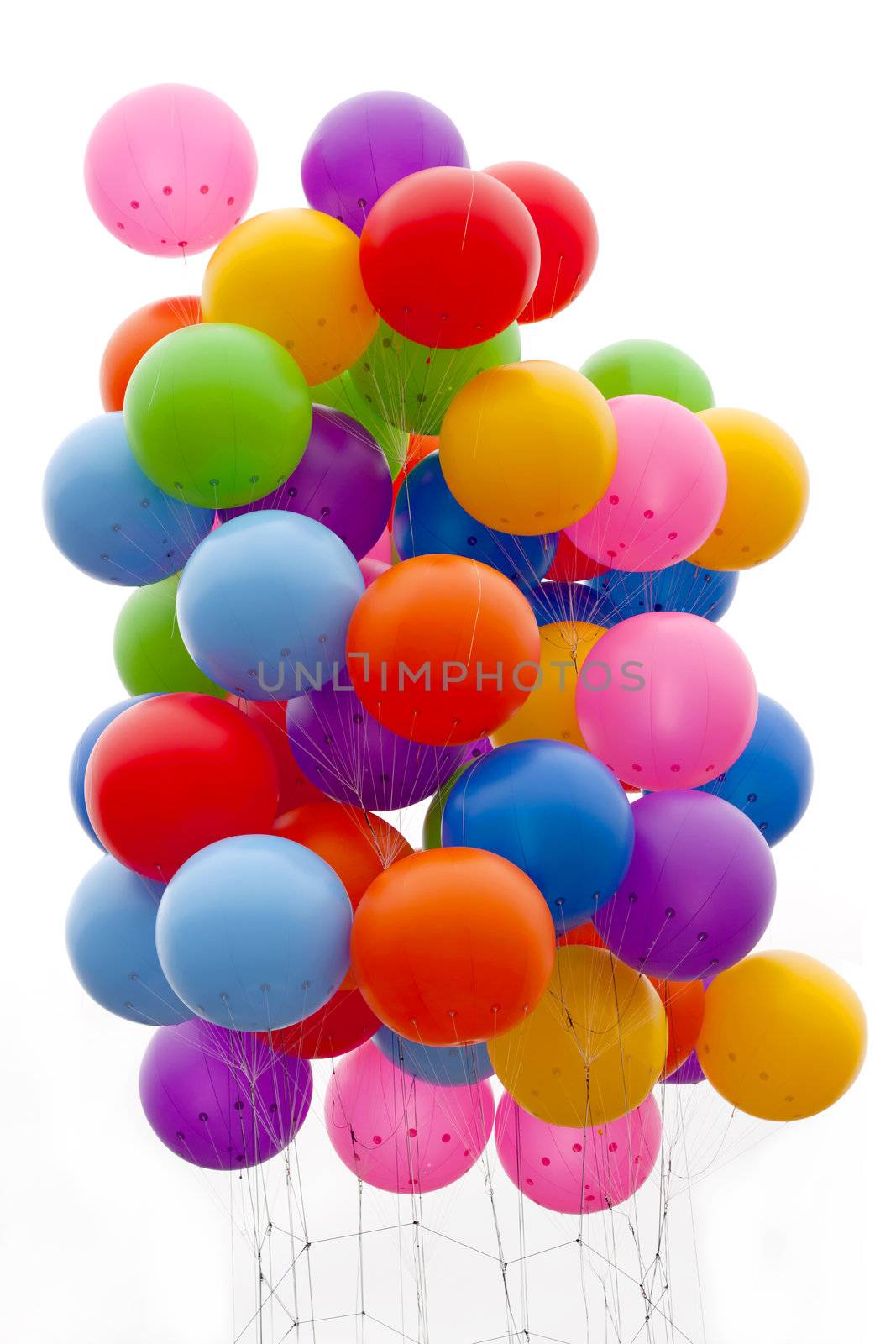 Celebration Balloons Isolated on White Background.