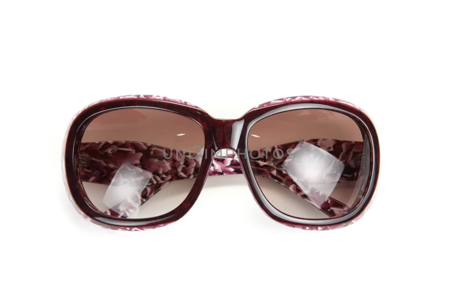 Modern sunglasses isolated on a white