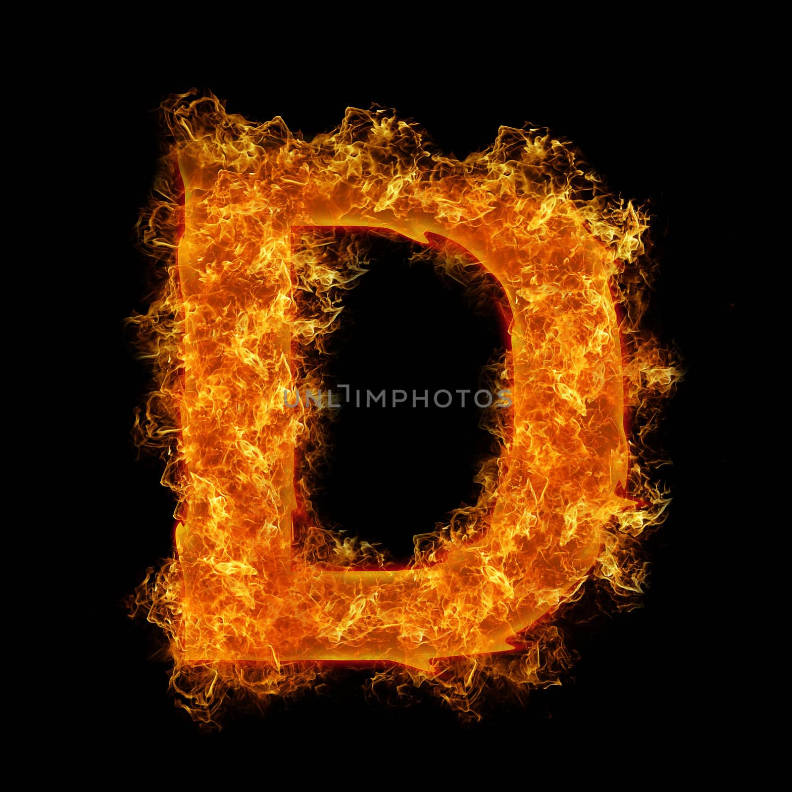 Fire letter D by rusak