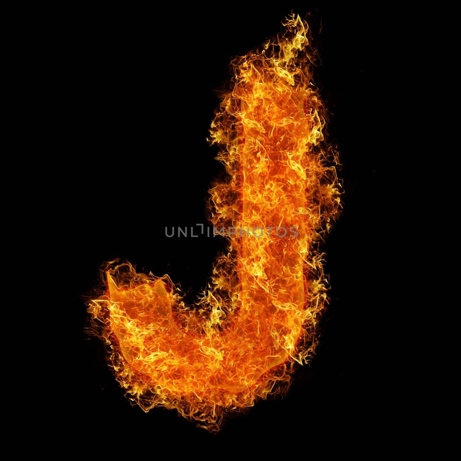 Fire letter J by rusak