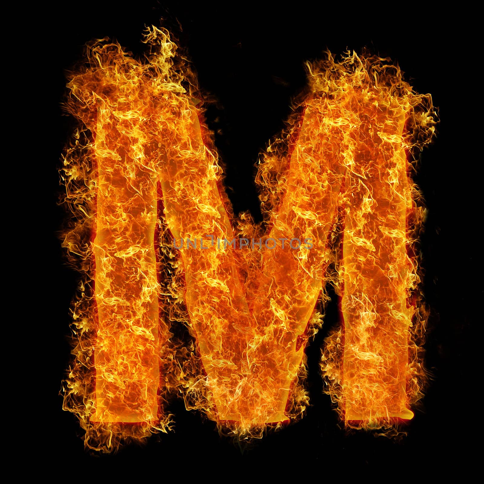 Fire letter M by rusak