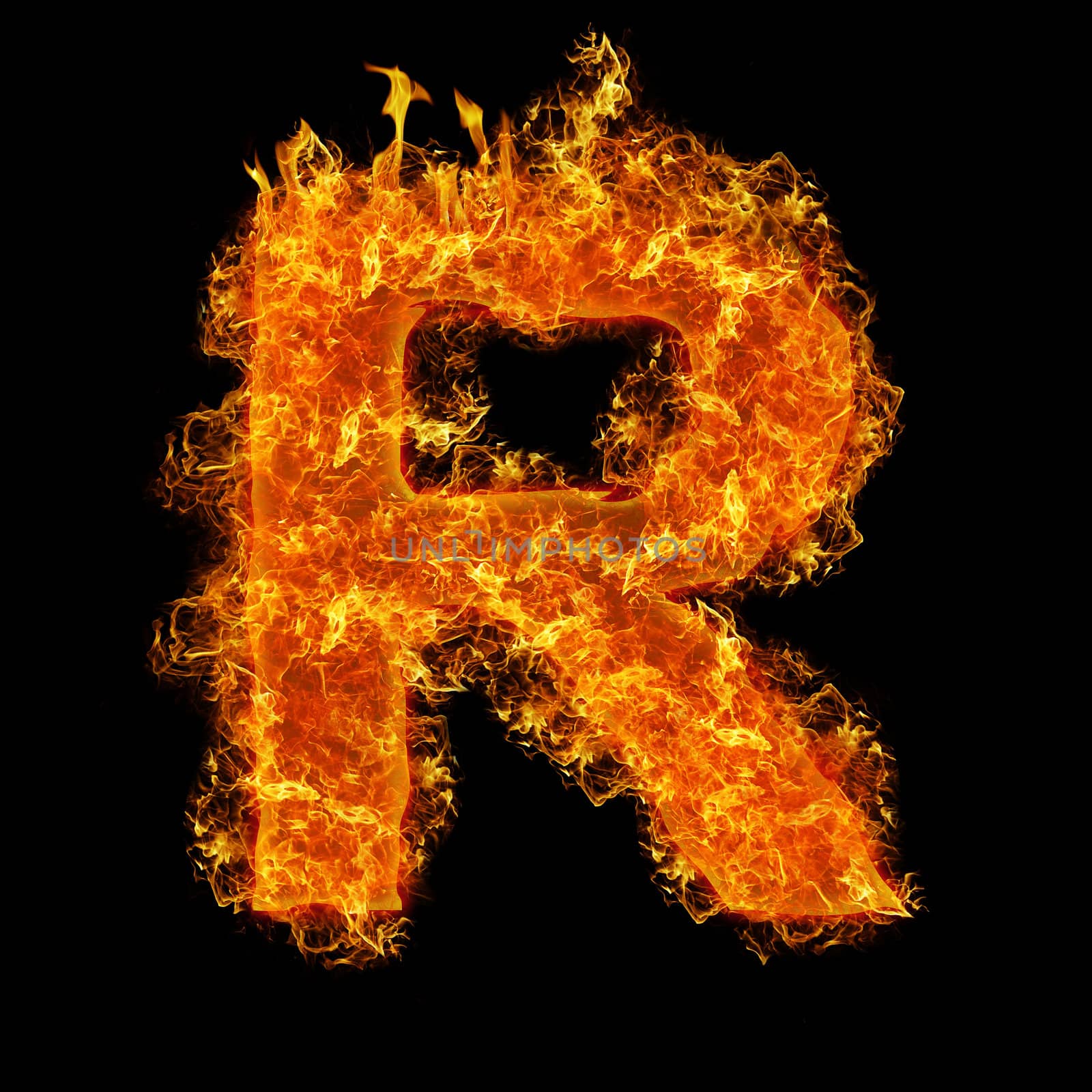 Fire letter R by rusak