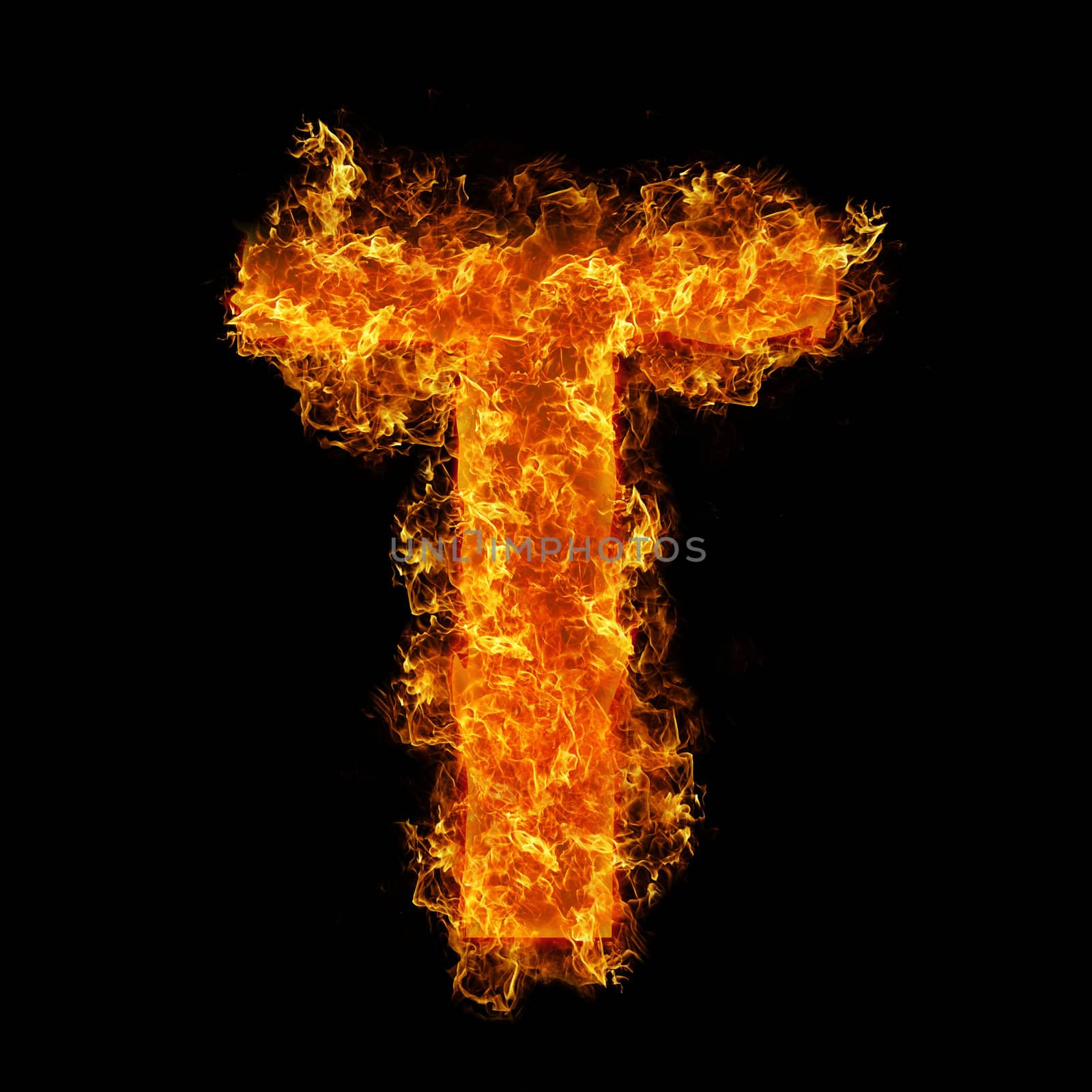 Fire letter T by rusak