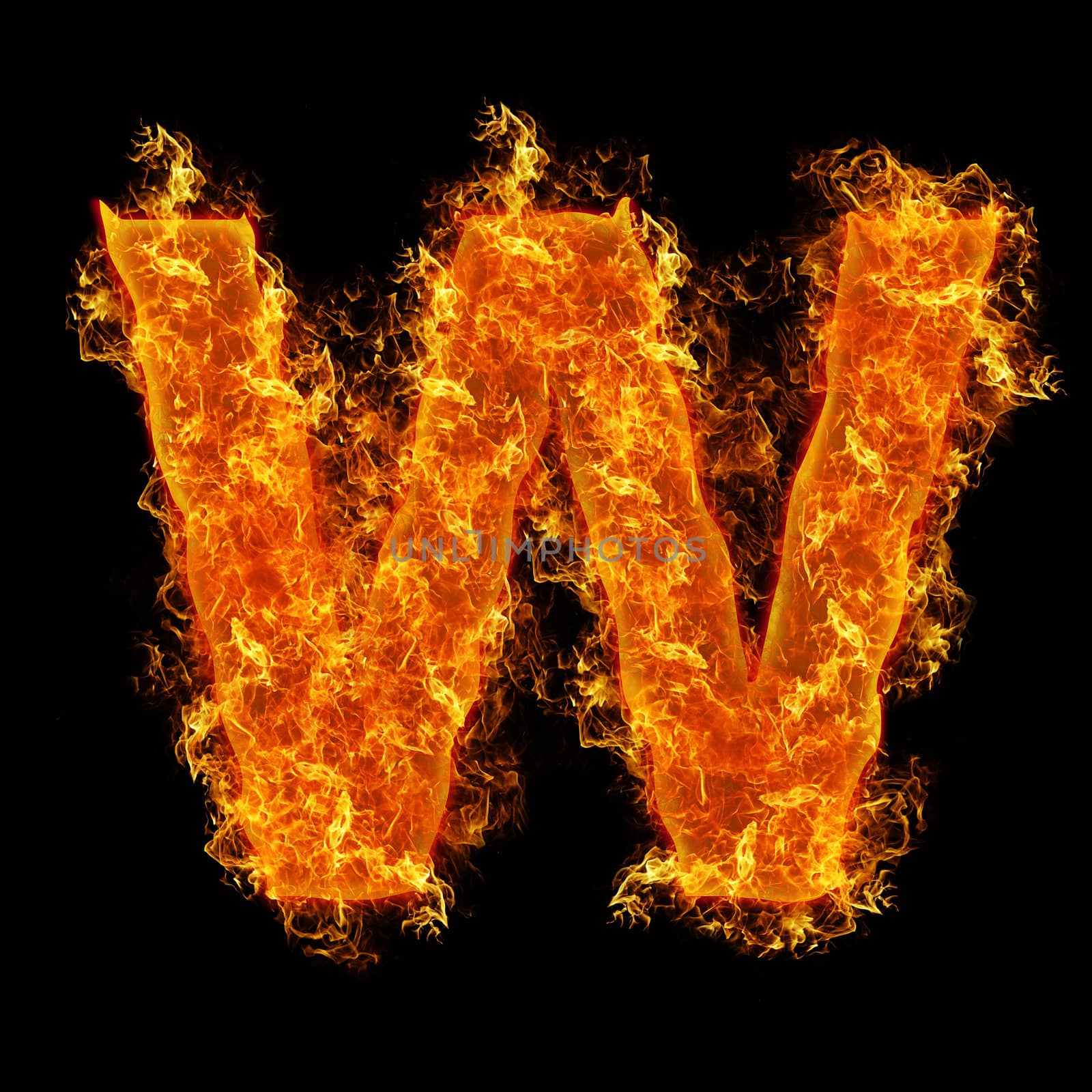 Fire letter W by rusak