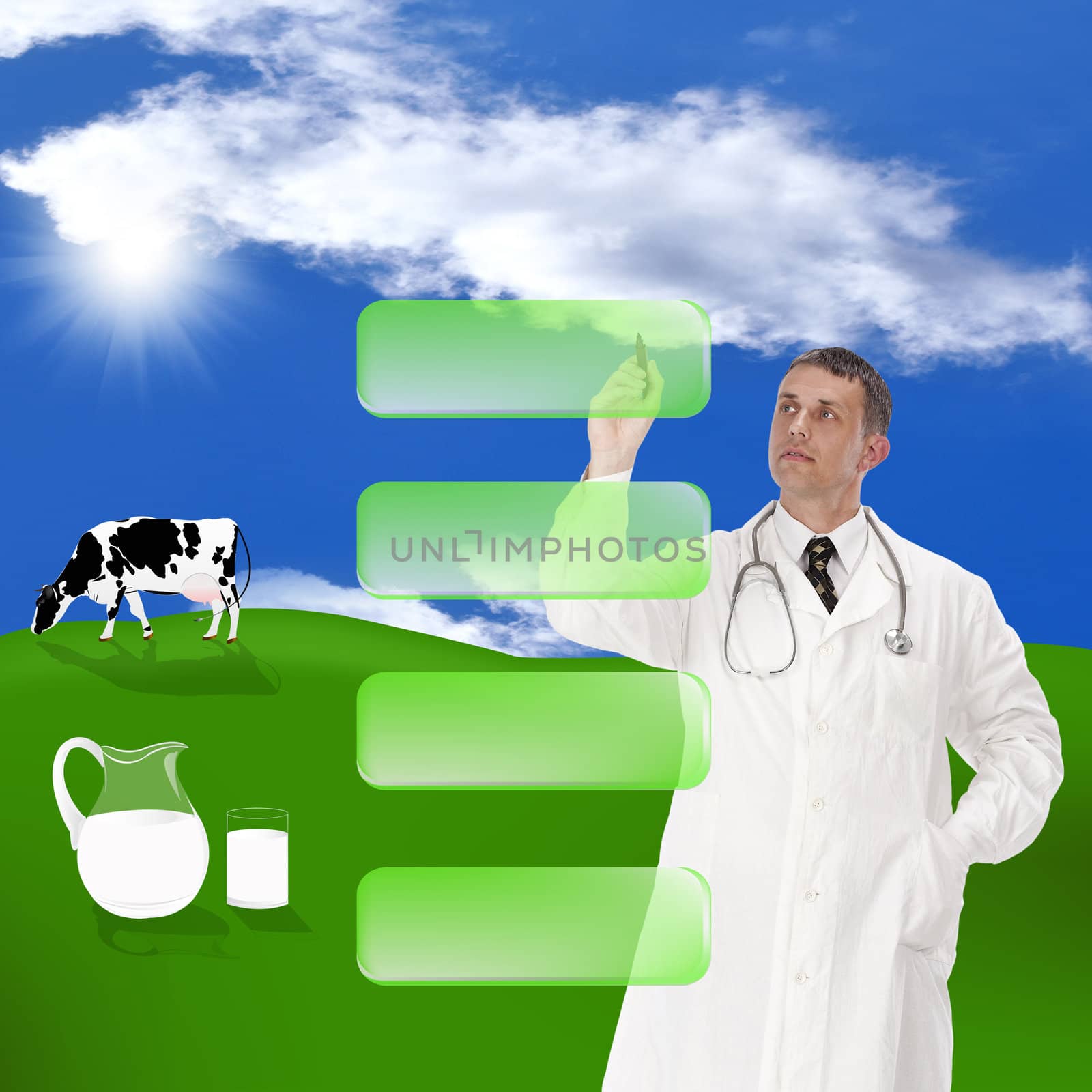 A healthy dairy food .  The concept by sergey150770SV