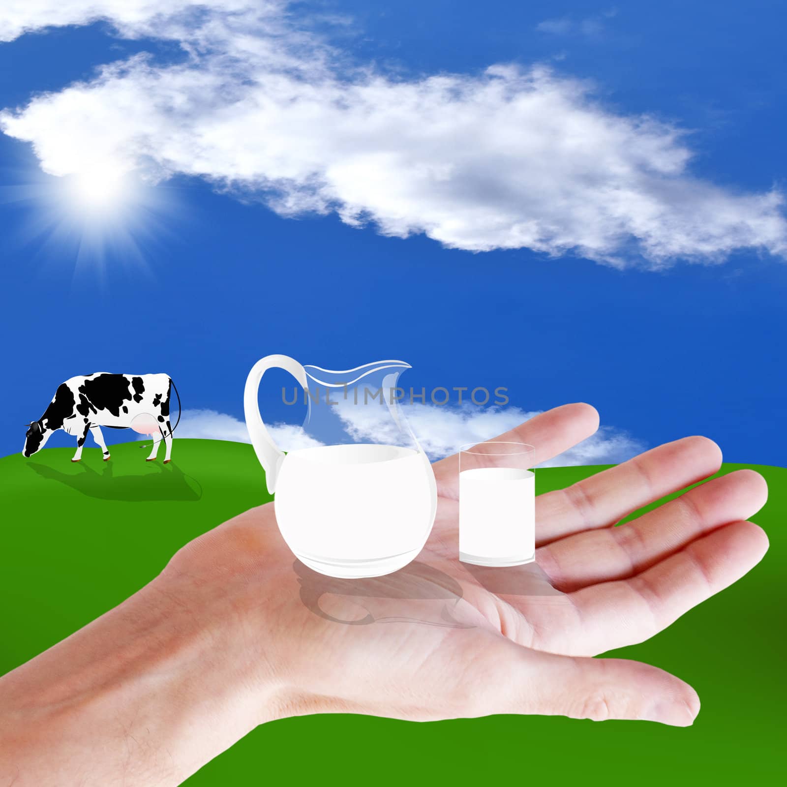 A healthy dairy food.   The concept by sergey150770SV