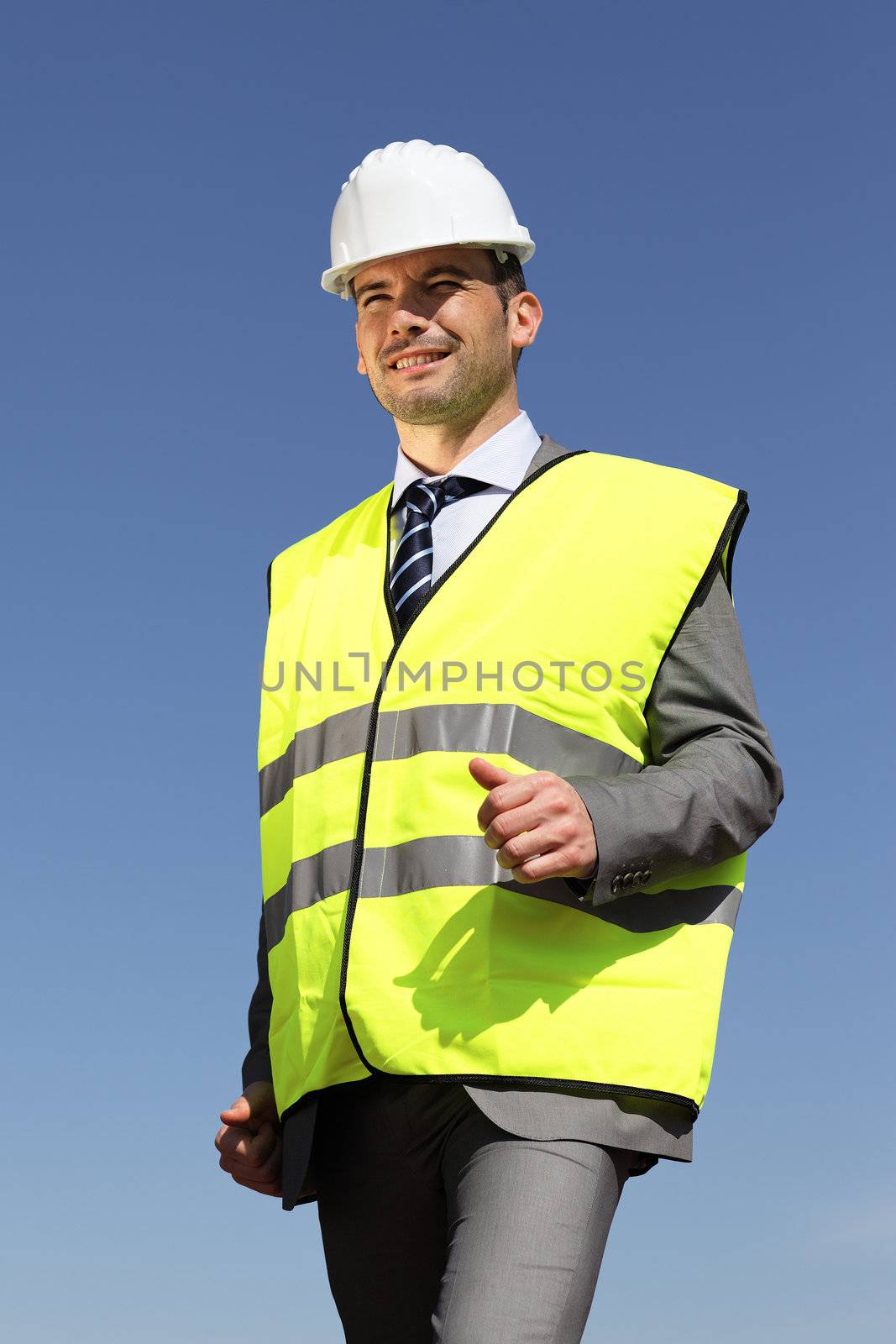 businessman with hardhat by vwalakte