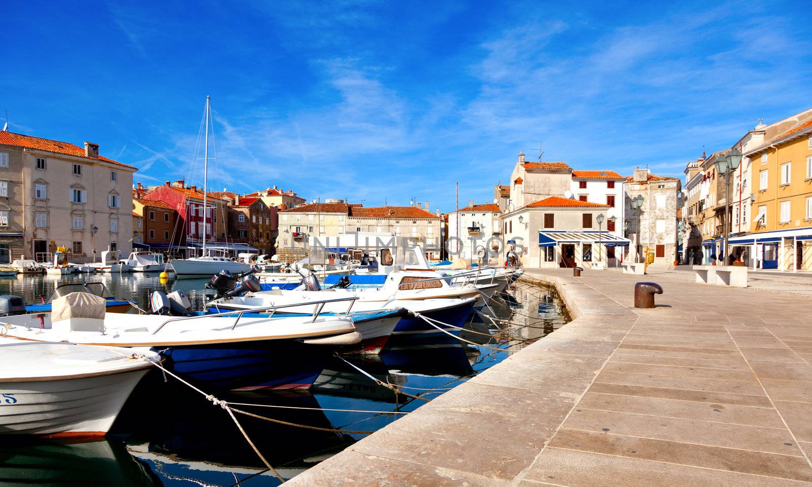 old Istrian town in Novigrad, Croatia.