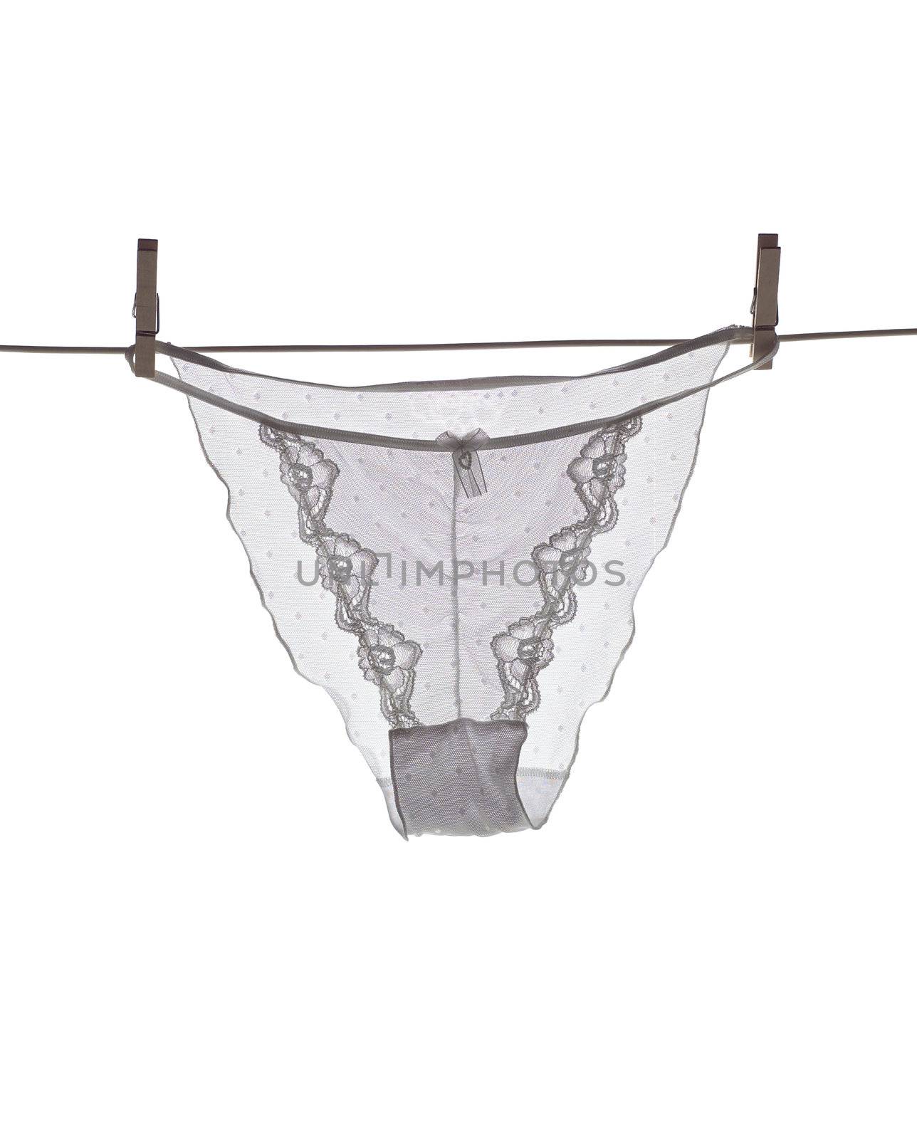 Underwear on a Clothesline isolated