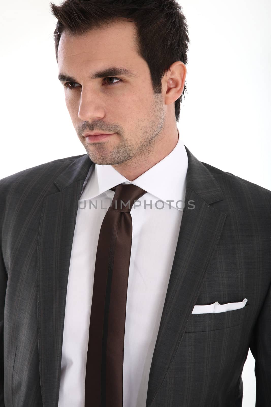 Portrait of handsome man in suit