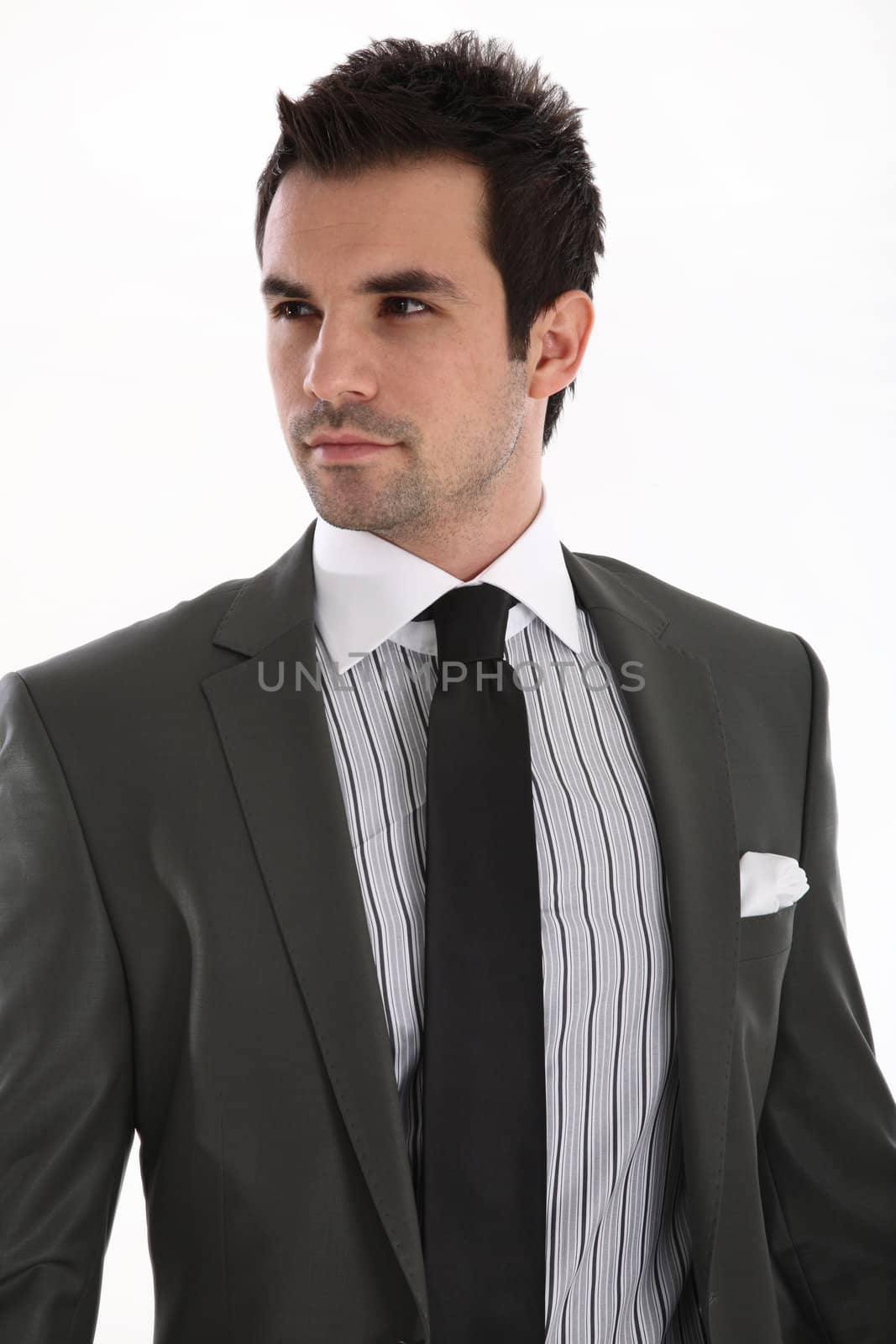 Elegant handsome man in suit by shamtor