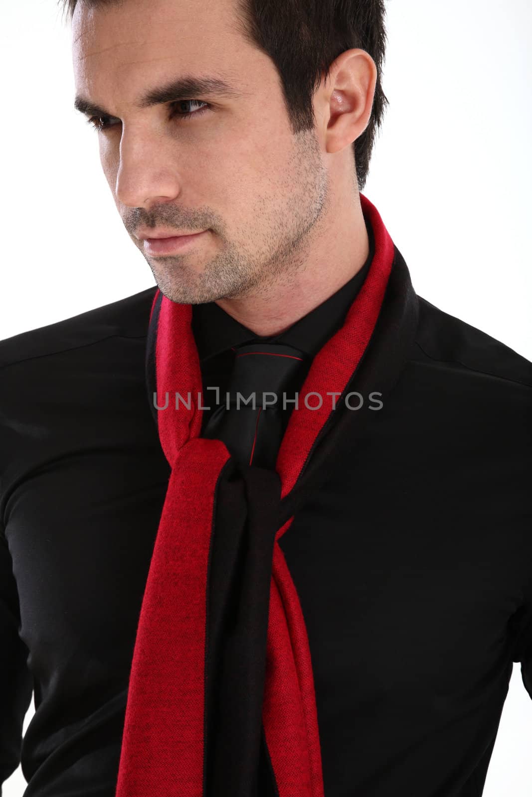 Handsome man in shirt and tie by shamtor