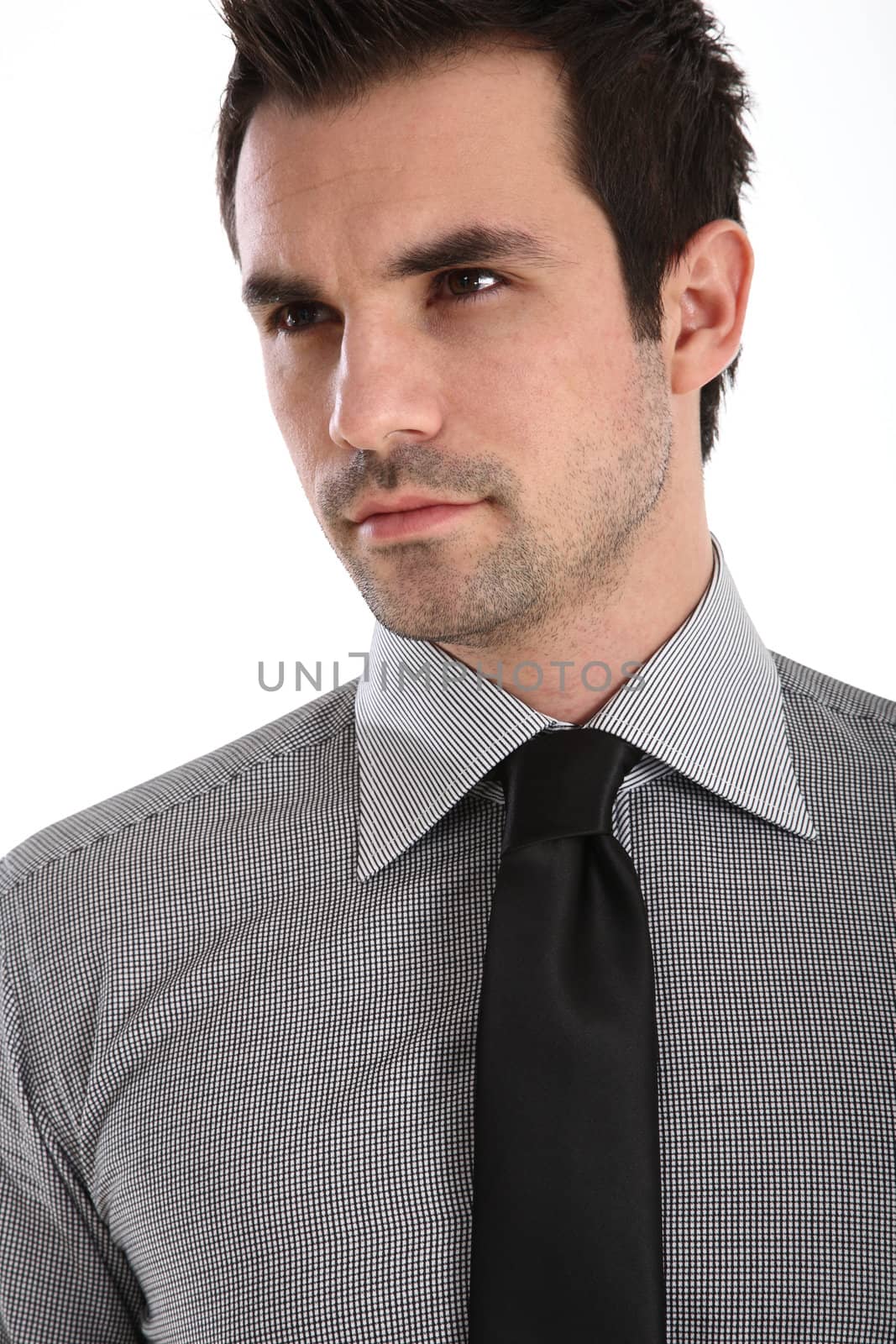 Handsome man in shirt and tie