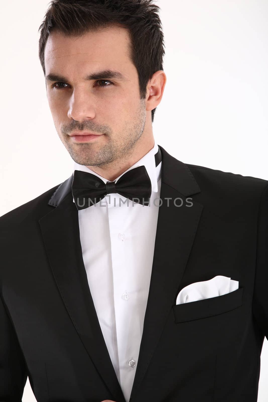 Handsome man in tuxedo by shamtor