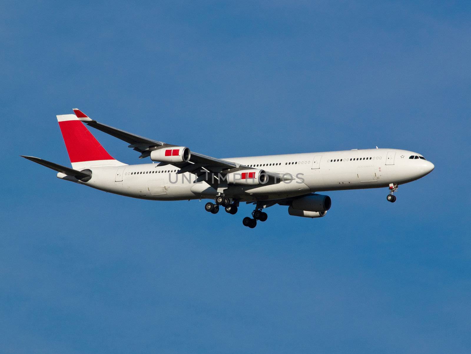 big aeroplane landing on the airport