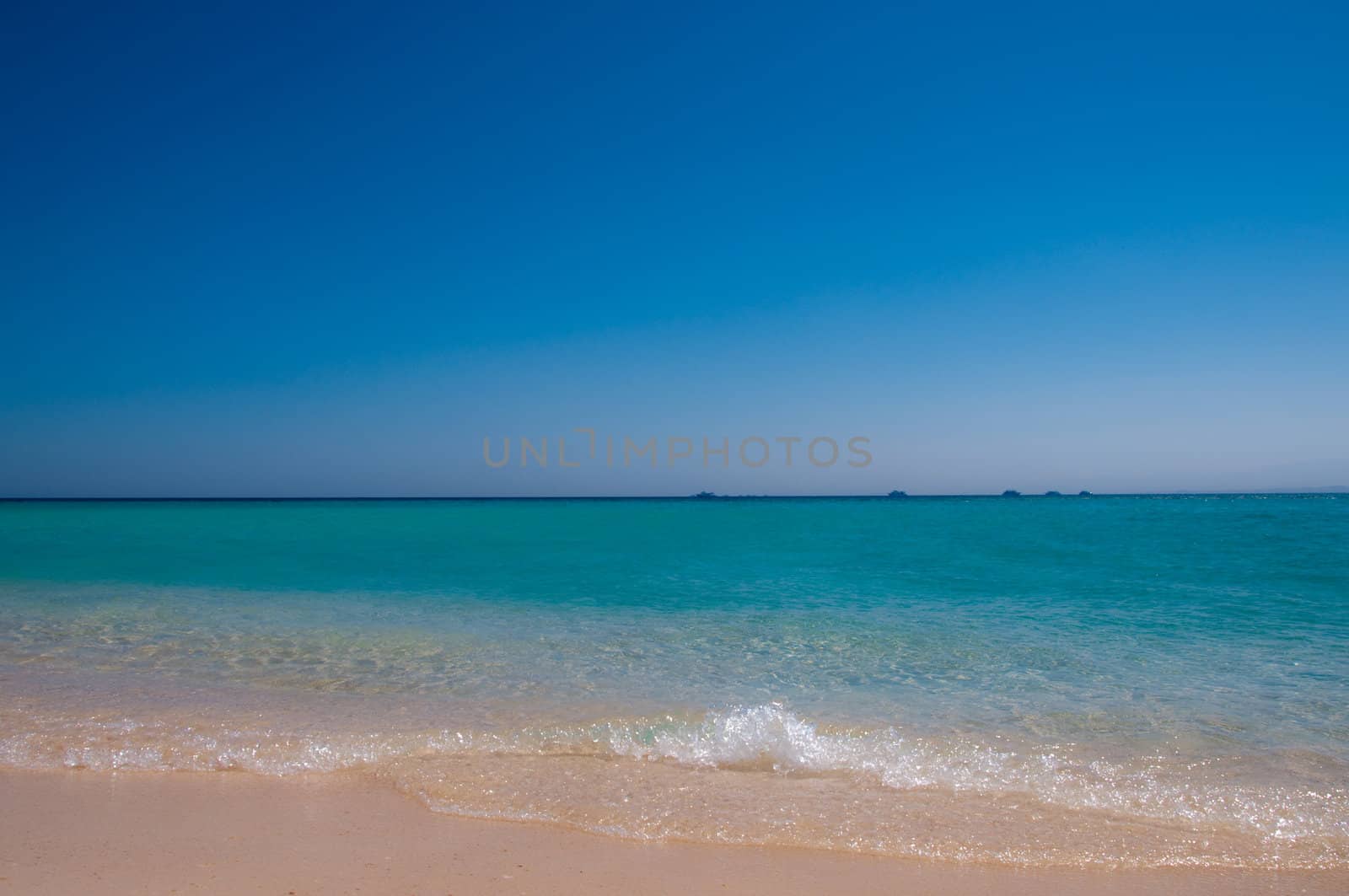 Beautiful blue shore of the Red Sea