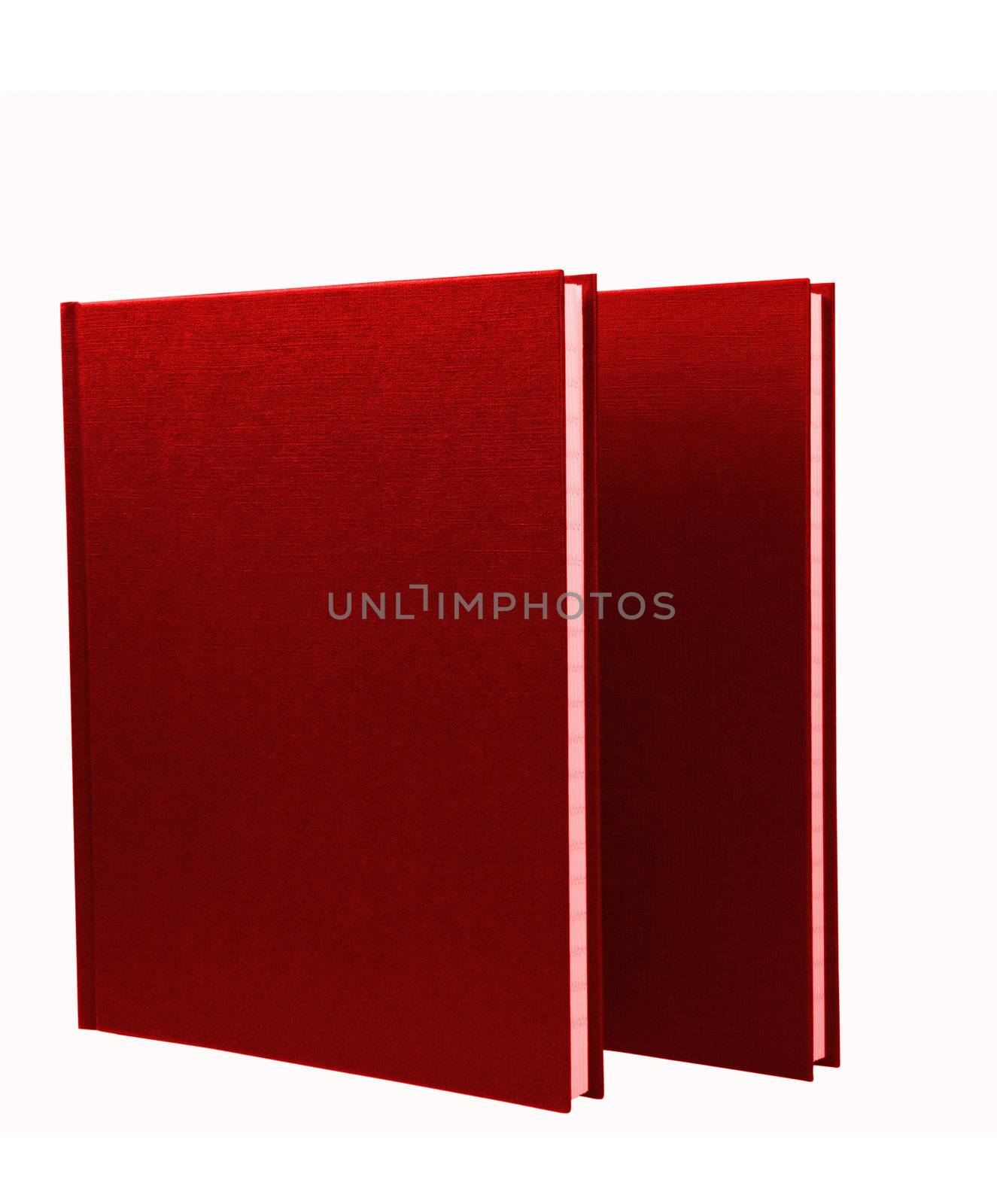 Two red notepads isolated  by Nanisimova