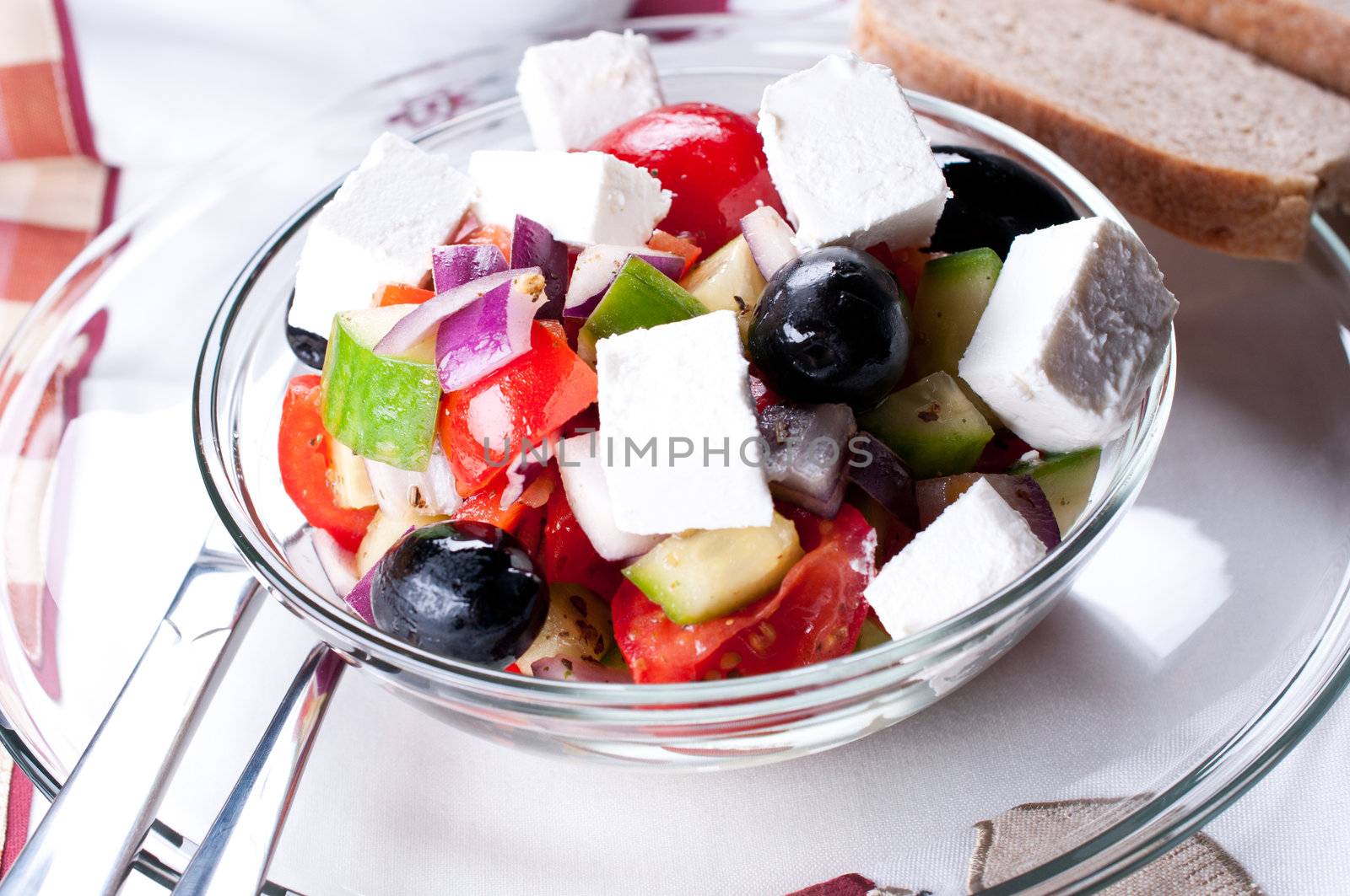 Mediterranean salad with goat cheese by Nanisimova