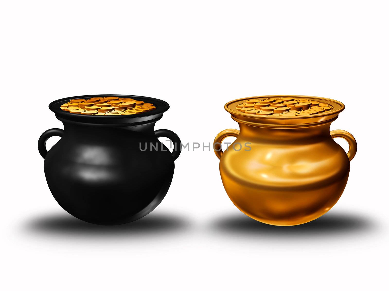 pots of clay with coins by marinini