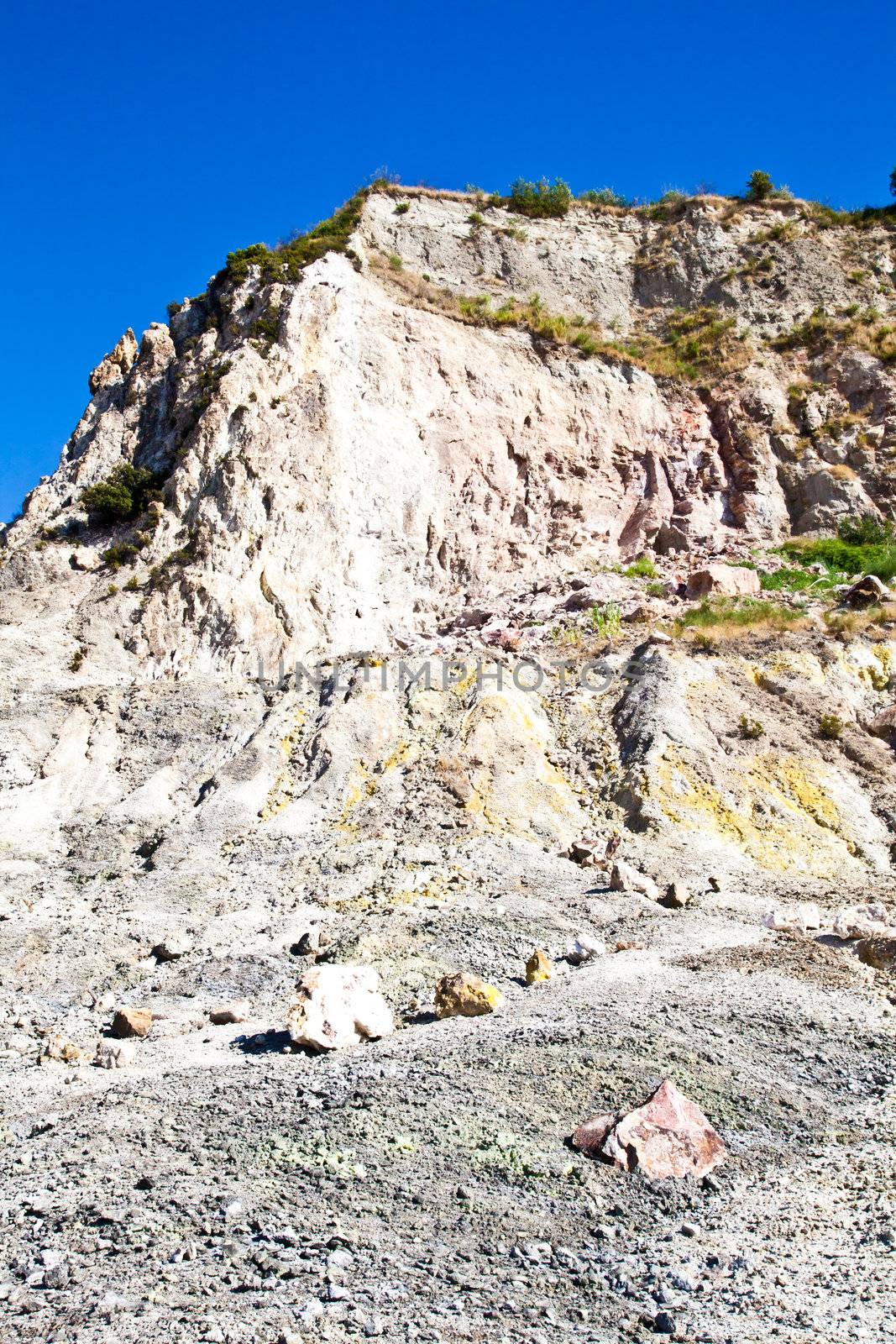 Pozzuoli, Italy. Solfatara area, volcanic crater still in activity.
