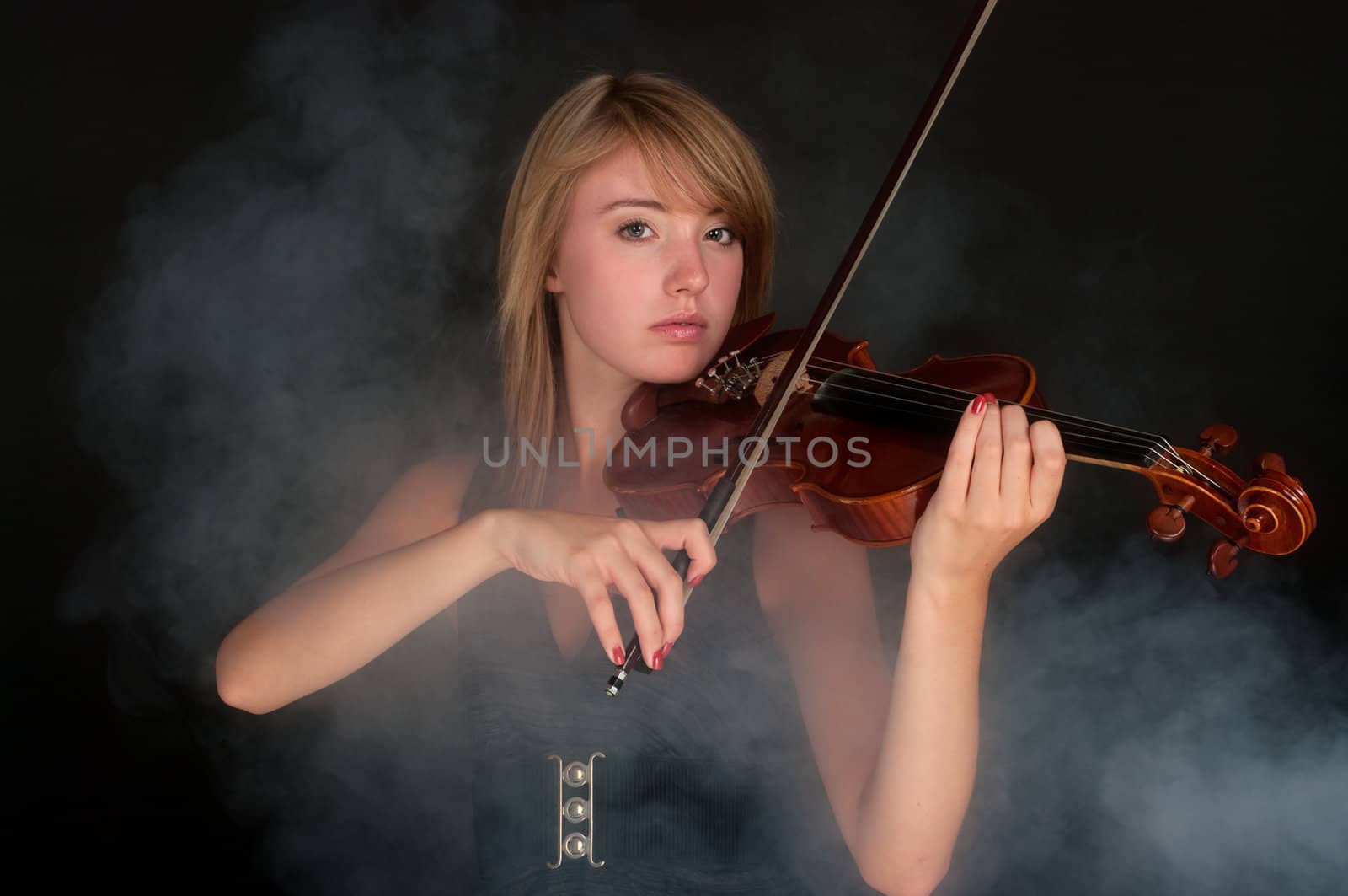 Playing violin