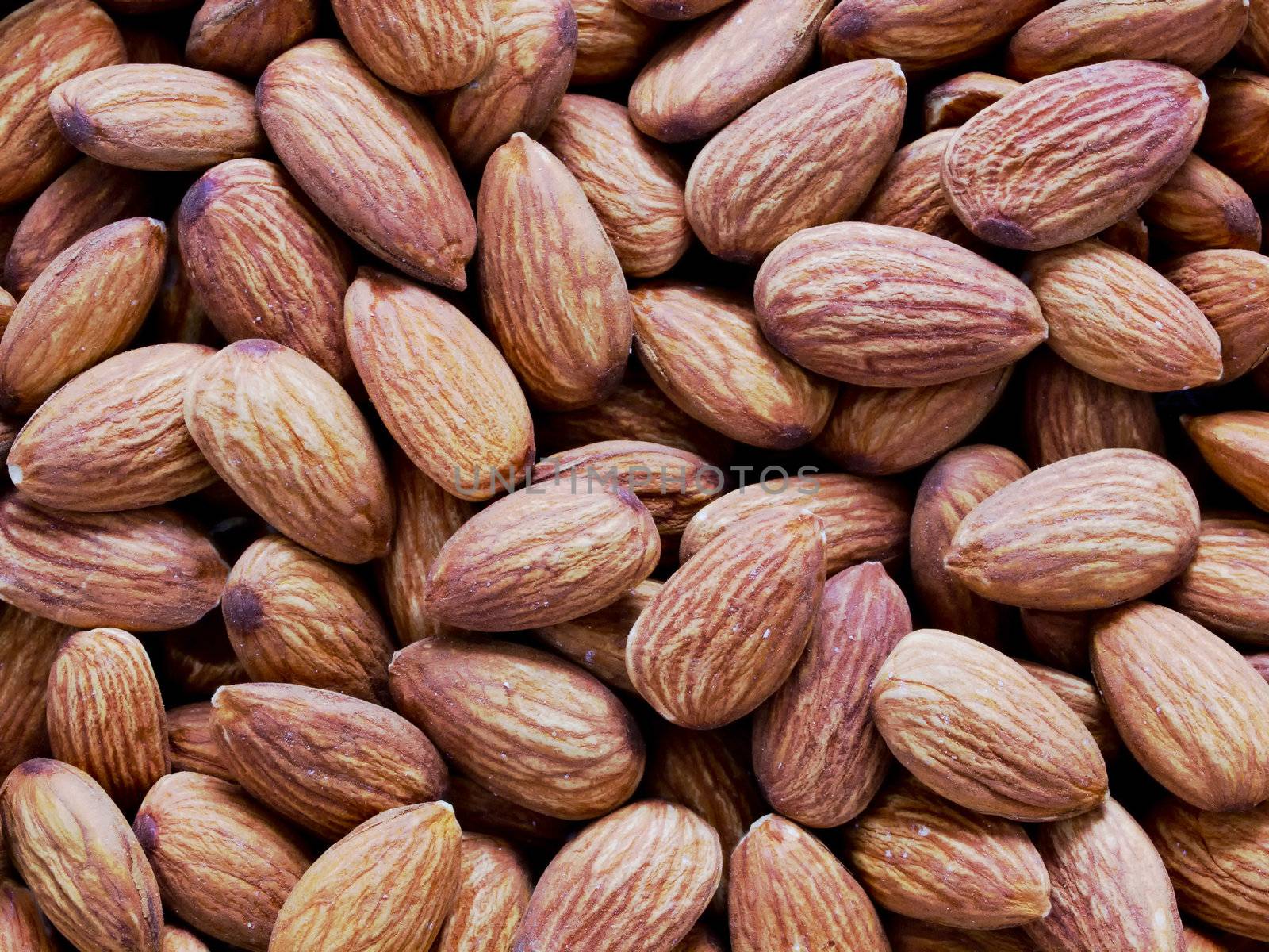 close up of almonds food background