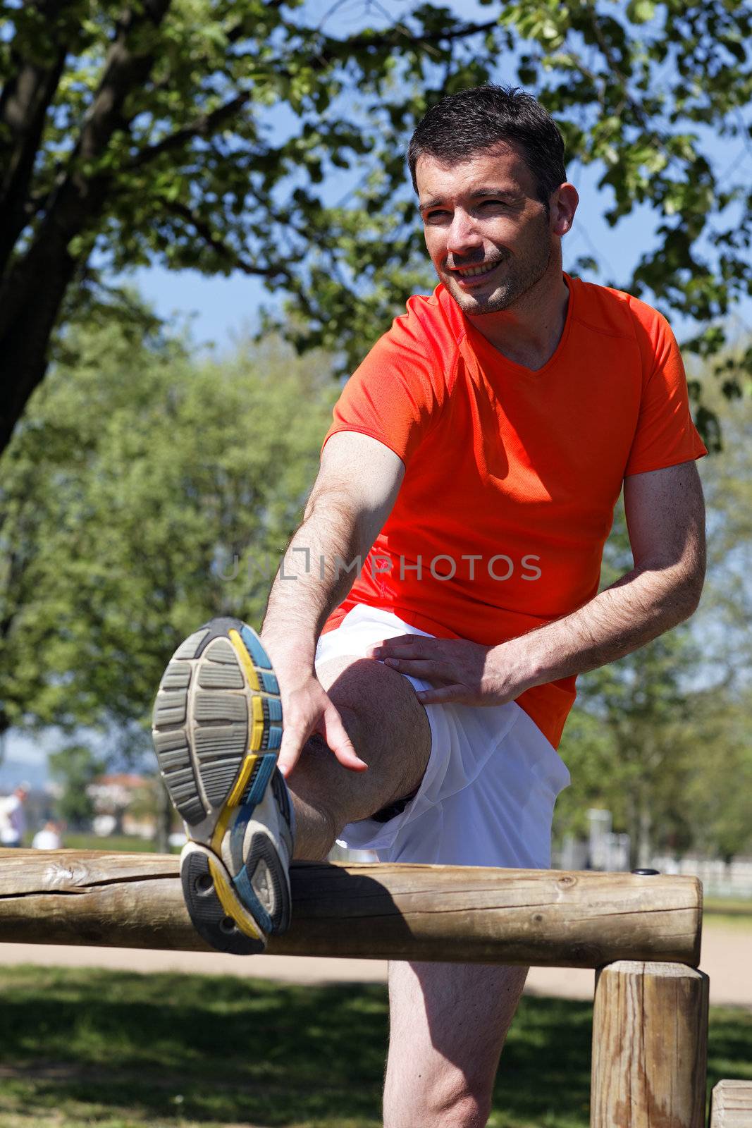 stretching runner