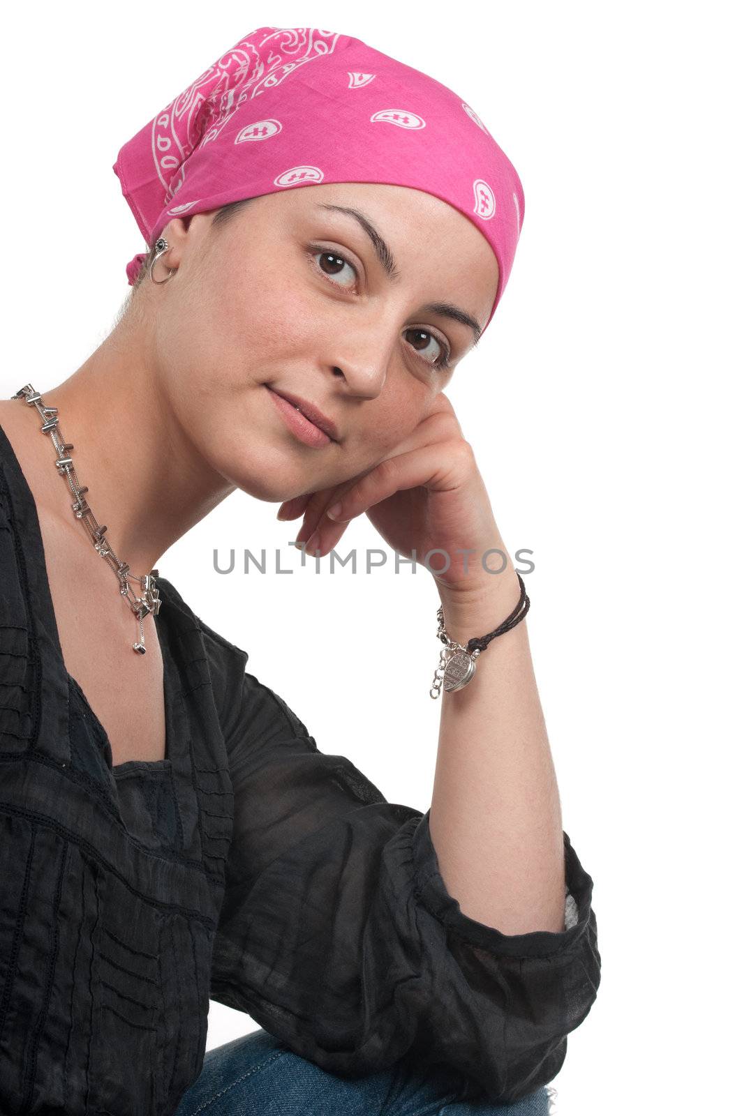 Brave breast cancer survivor two months after chemotherapy