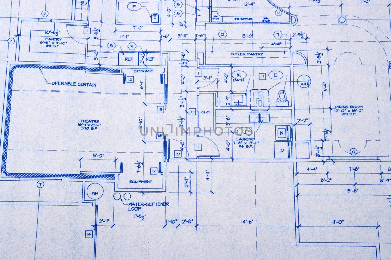 Blueprint of a luxury home