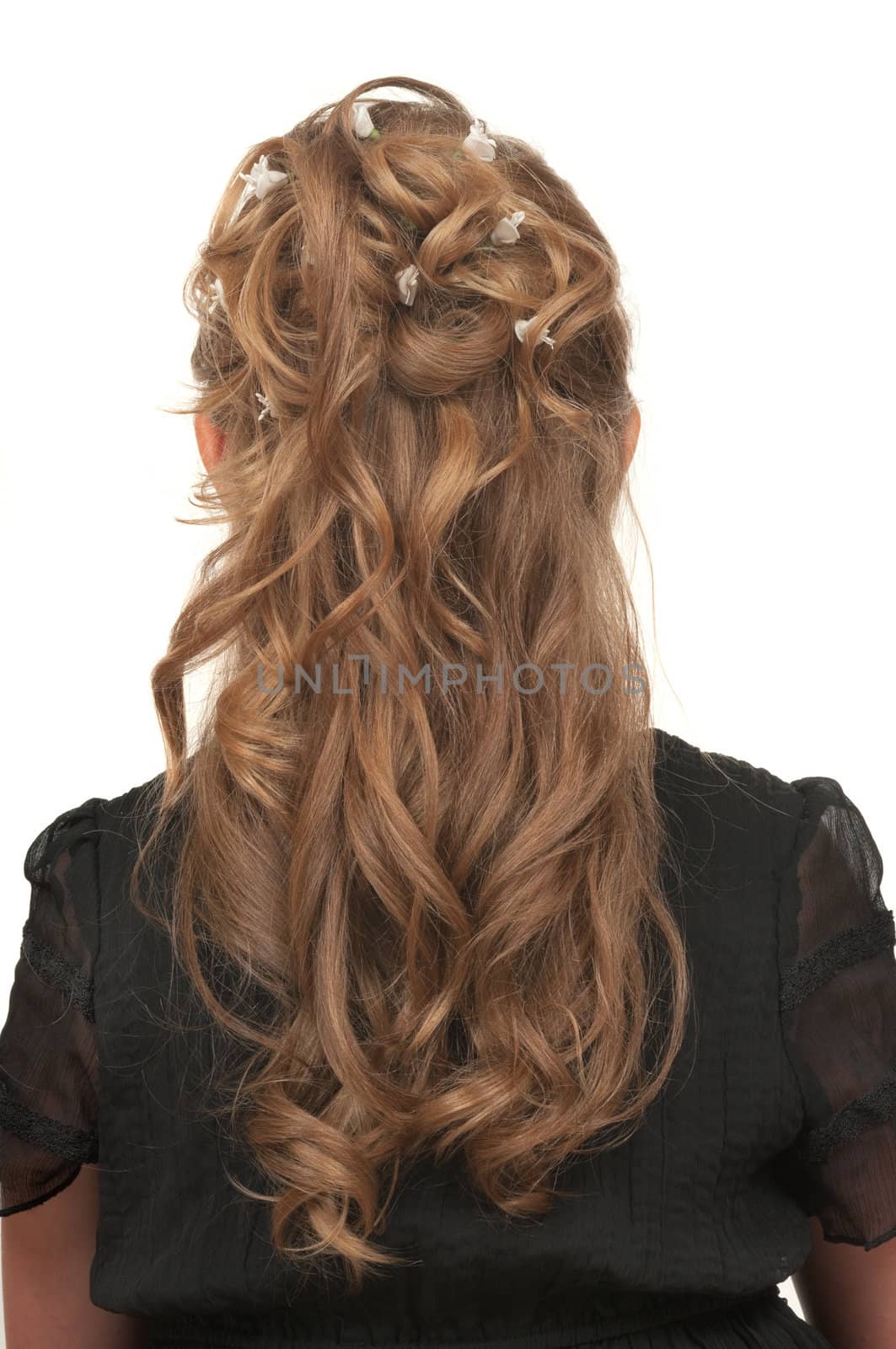 Hairdo for little girls for weddings or parties