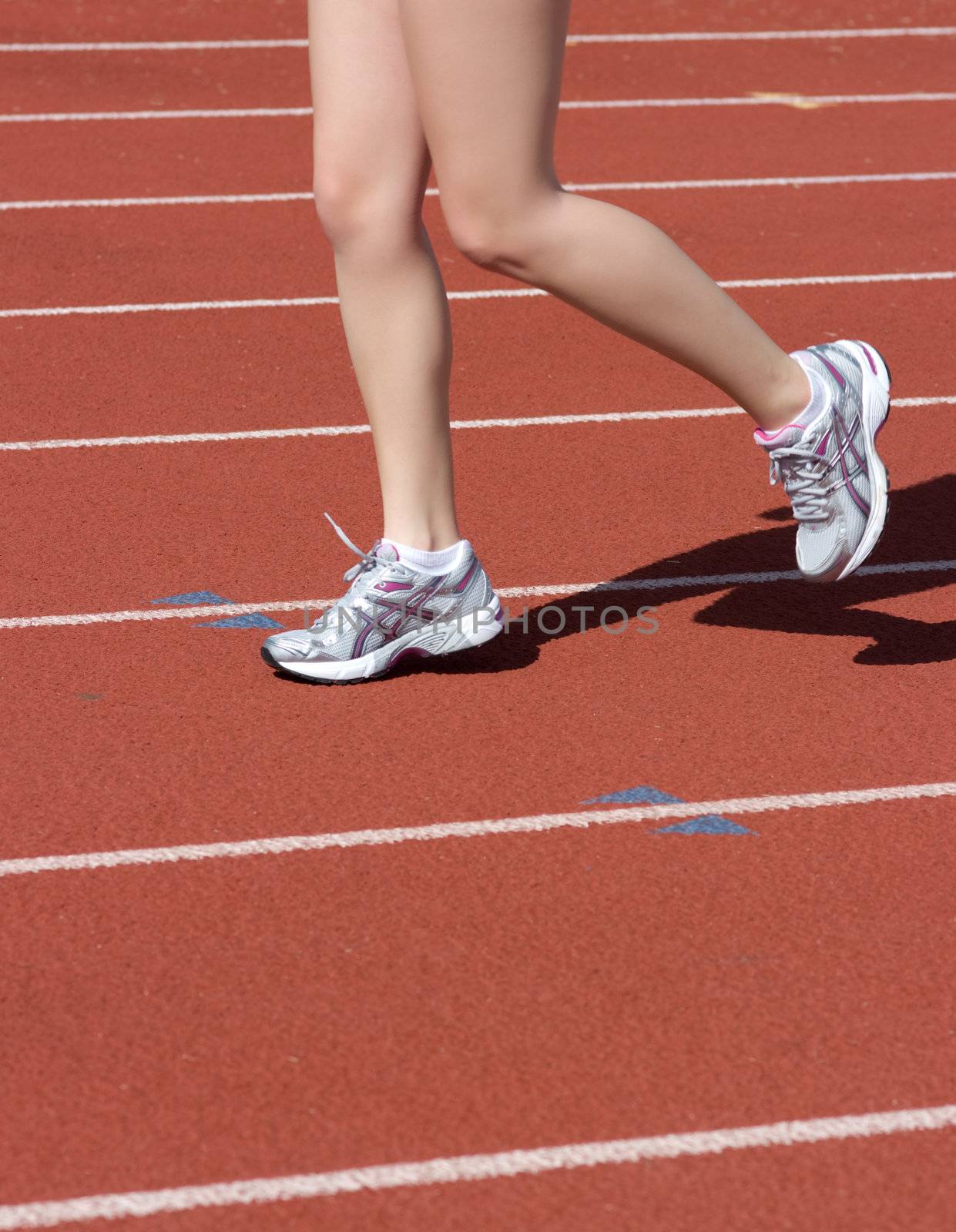 Jogging teen girl