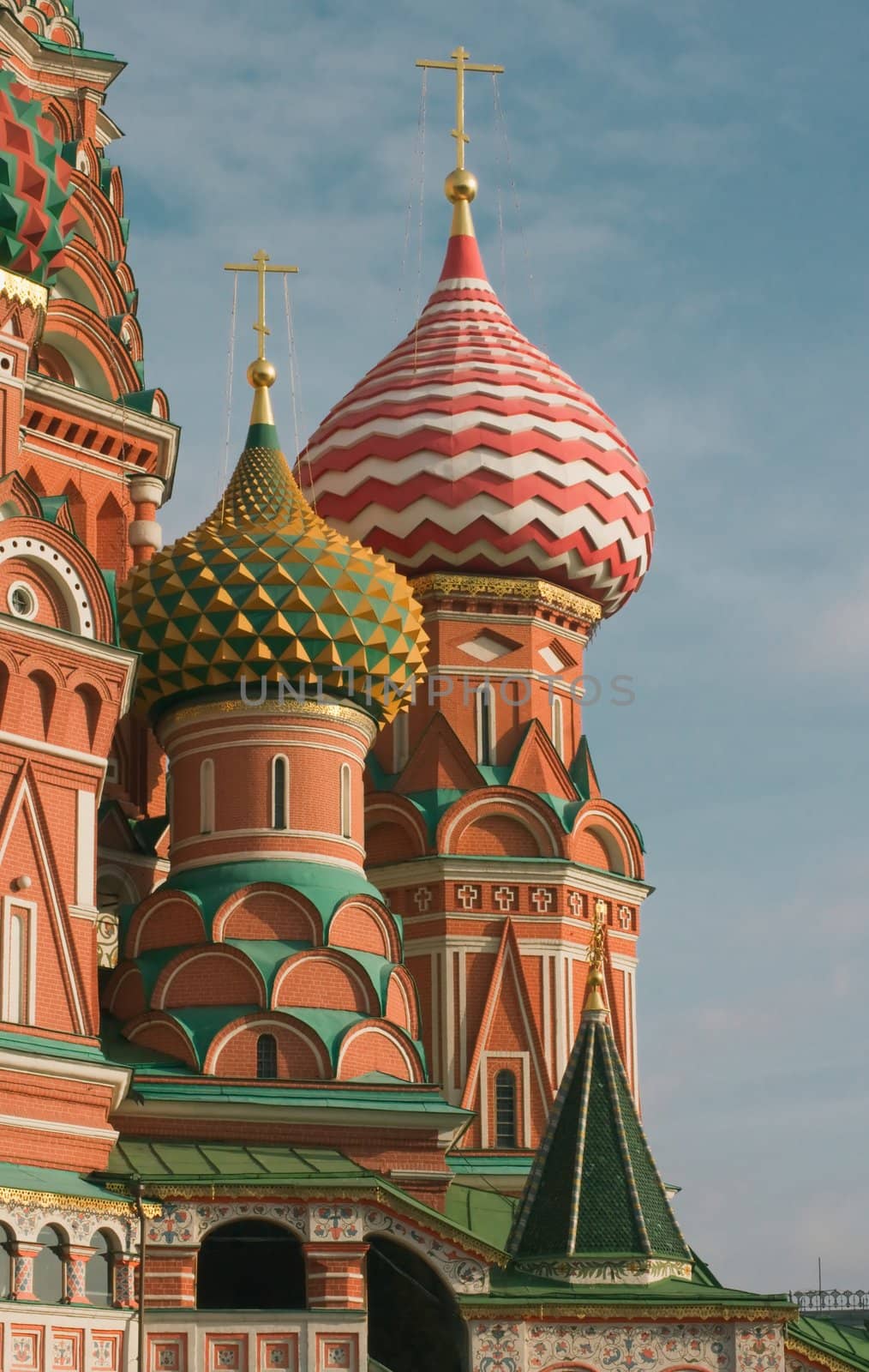 Detail of St. Basil's Cathedral on Red Square in Moscow