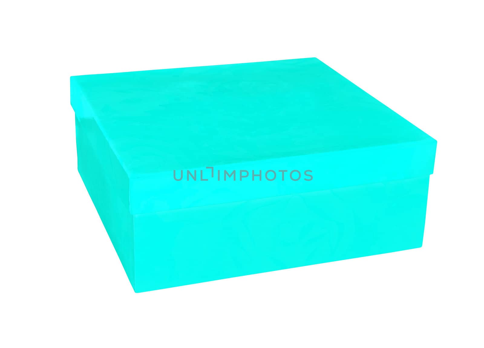 Shoebox blue isolated on white background