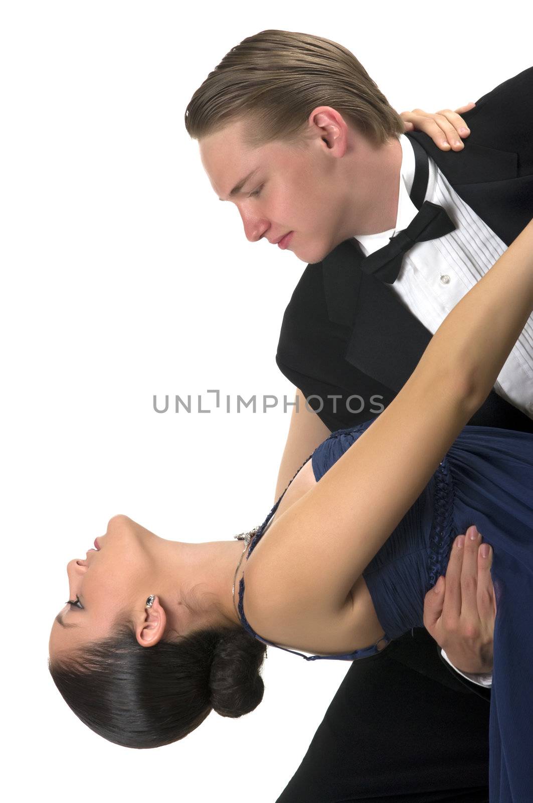 A young modern couple dancing
