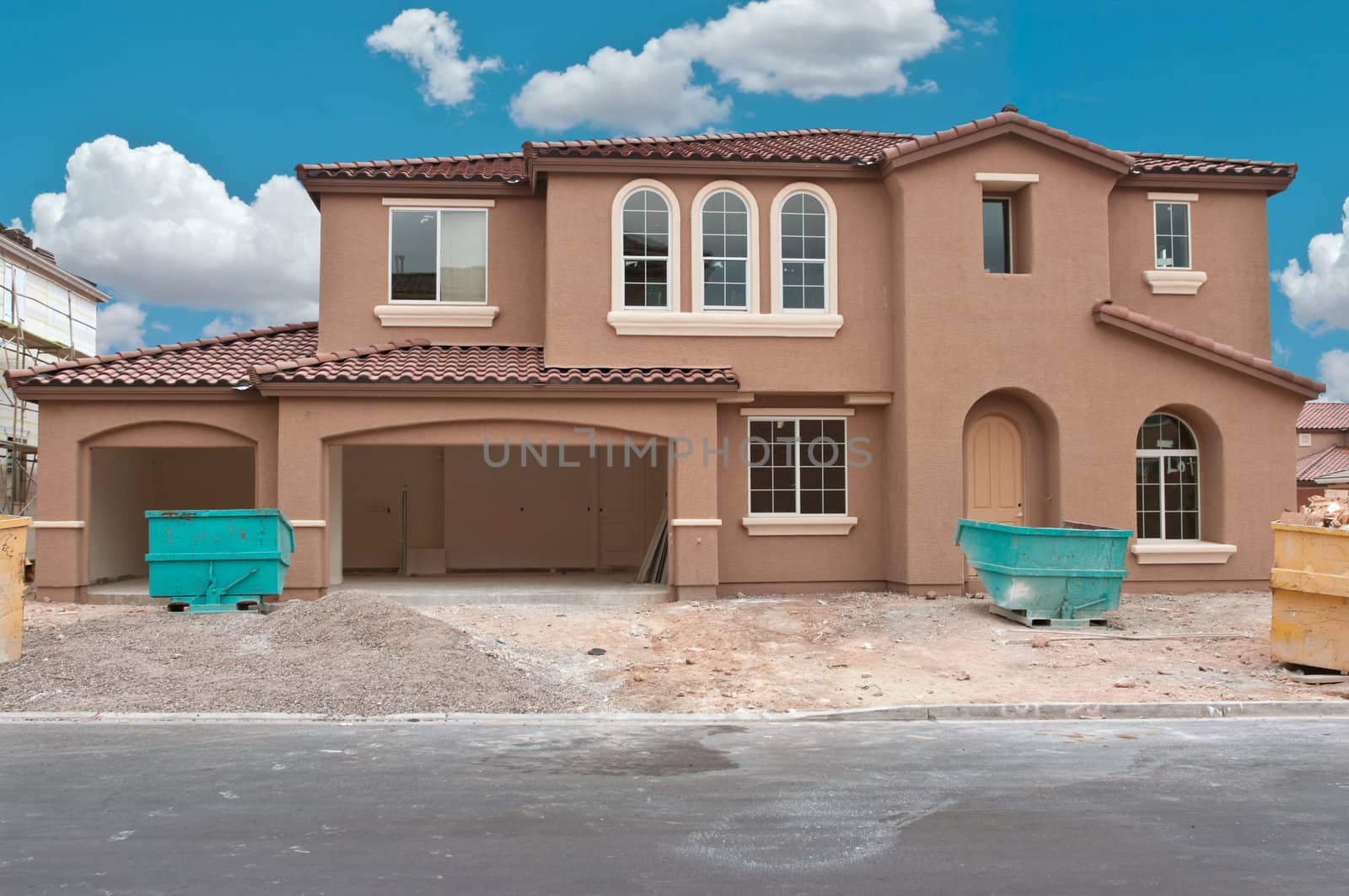 A beautiful home being constructed