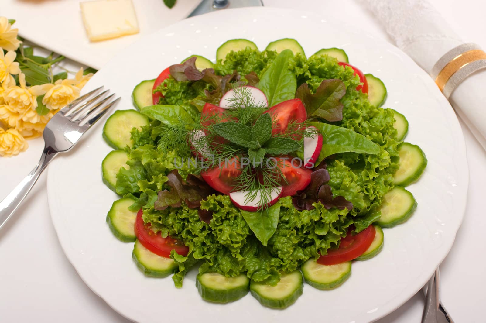 Healthy organic salad