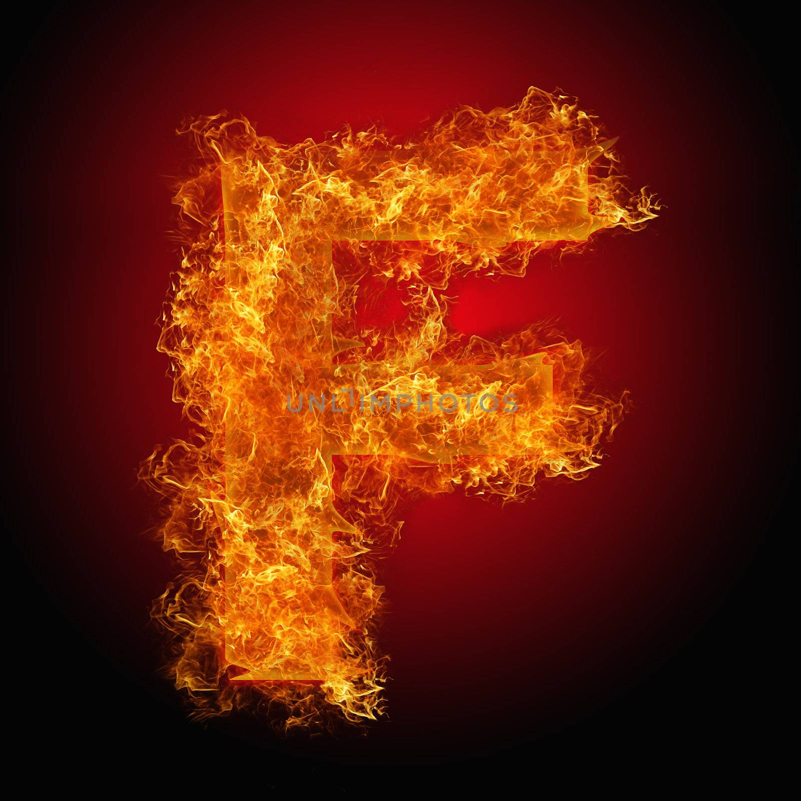 Fire letter F by rusak
