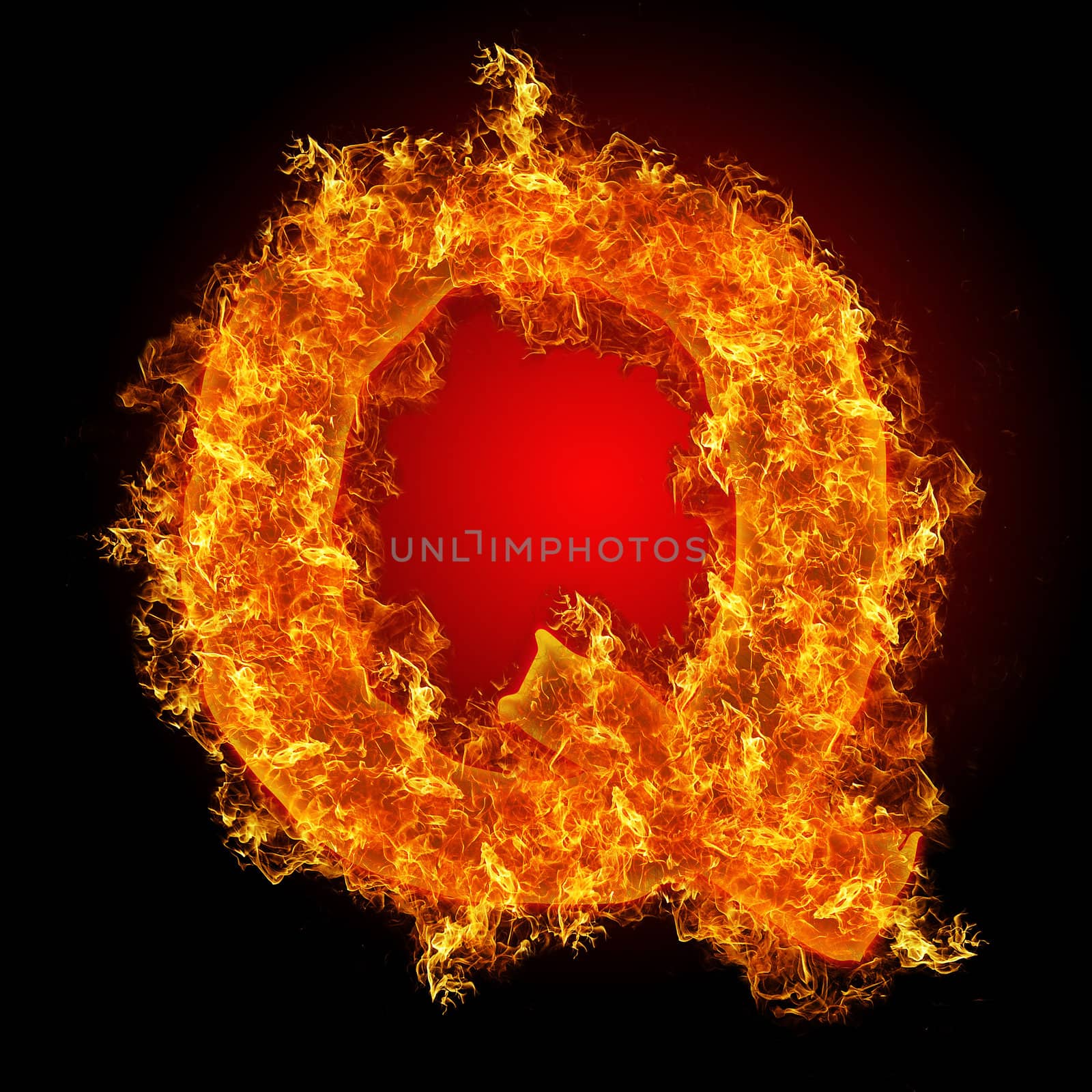 Fire letter Q by rusak