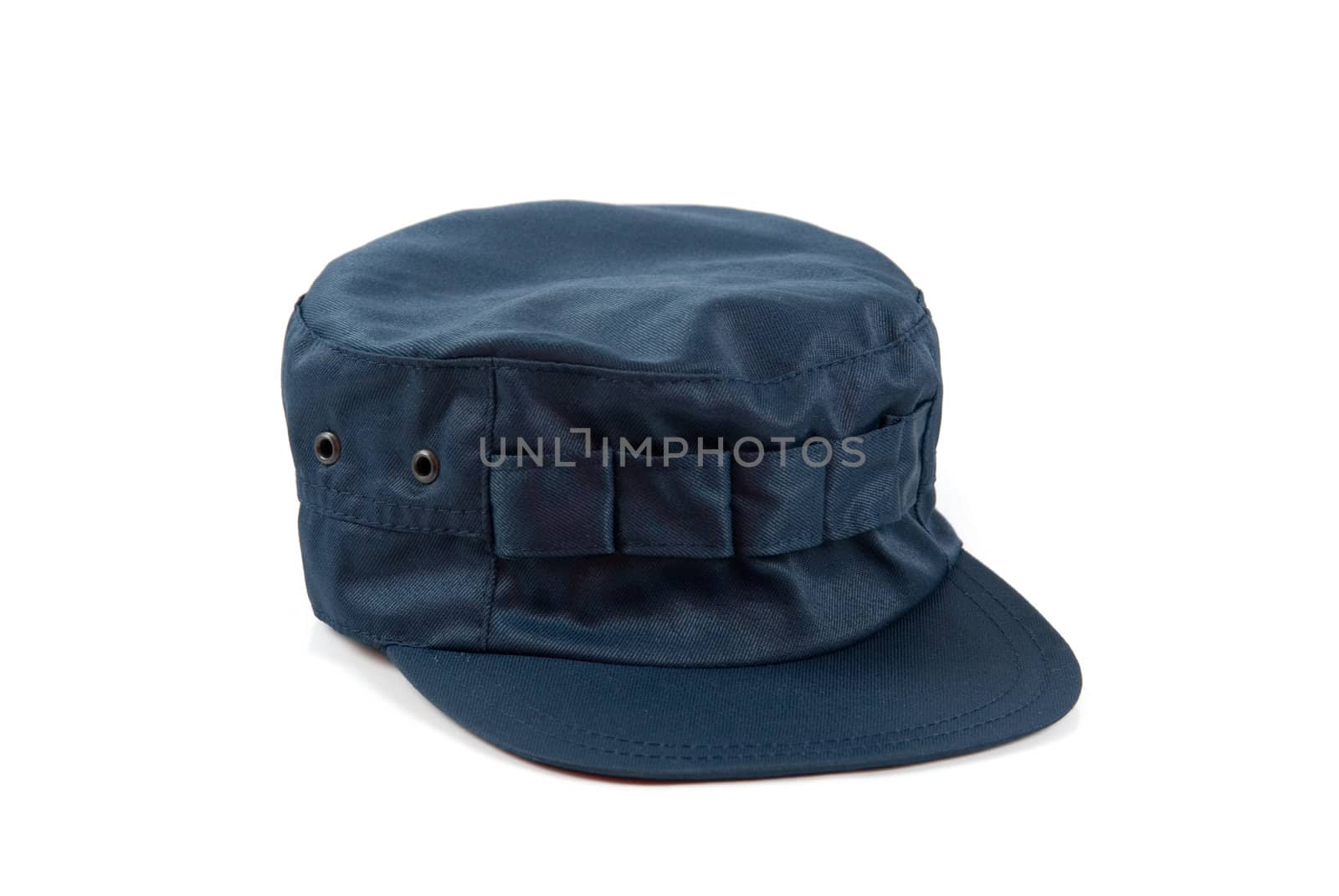 blue work cap isolated on a white