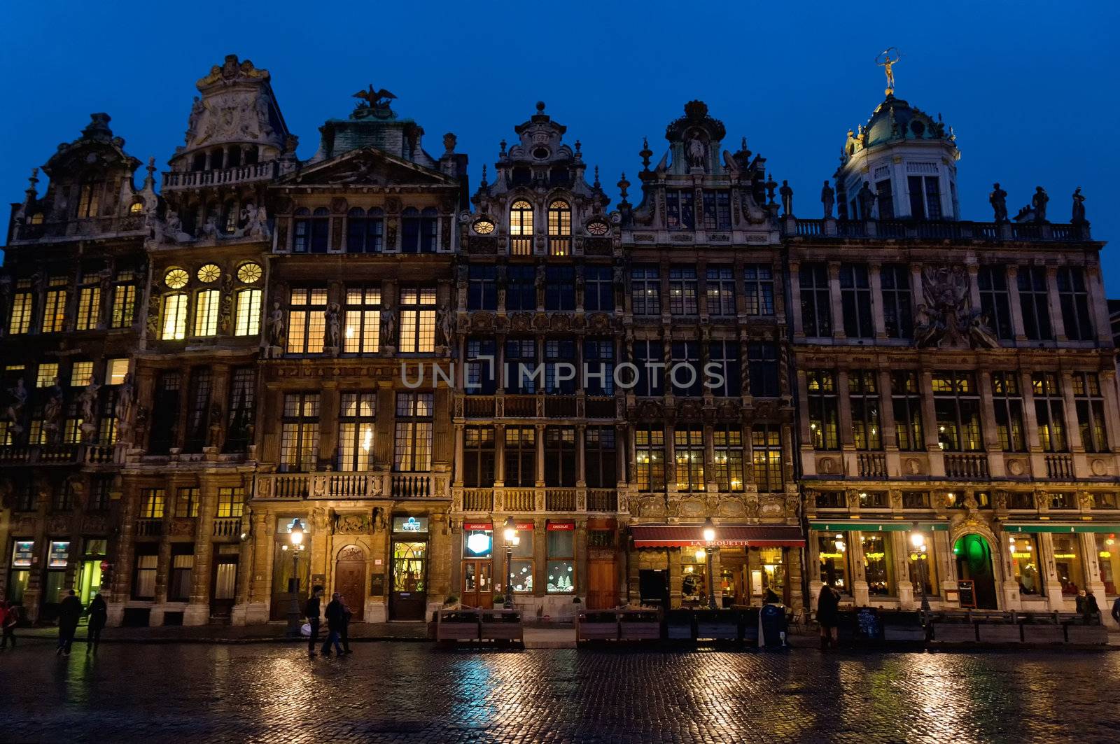 Ornate buildings of Grand Place, Brussels, Belgium
