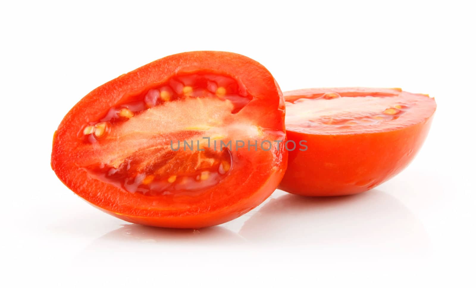 Juicy Tomato Isolated on White Background