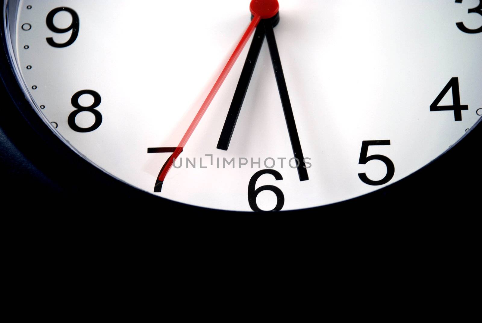 Pictures of a clock showing the passing to time