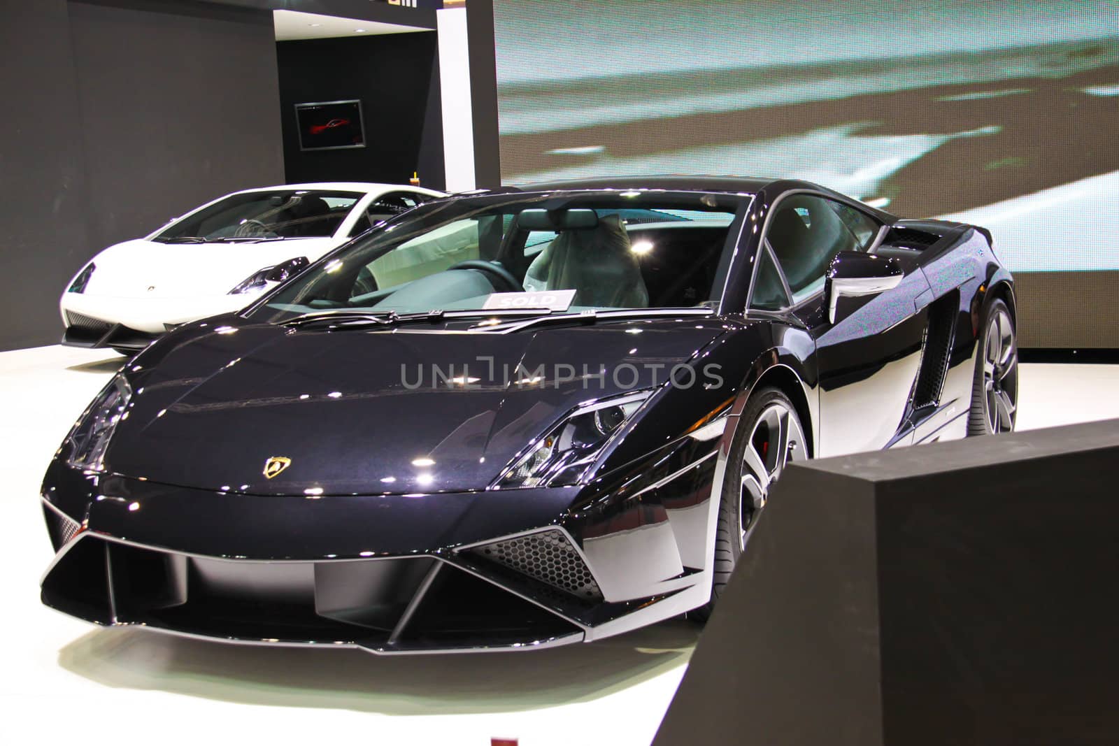 BANGKOK, THAILAND - April 2- Lamborghini is shown in Bangkok international motor show 2013 on April 2, 2013 in Bangkok, Thailand.