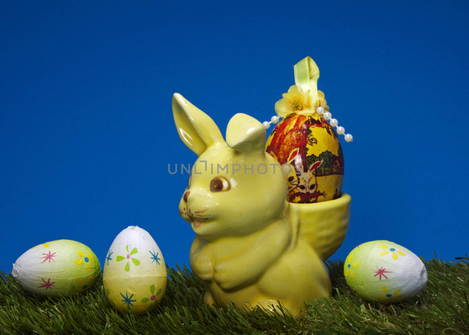 easter bunny bring egg by compuinfoto