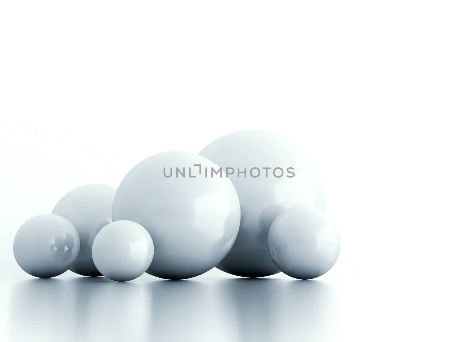 light metallic balls as technological and abstract background