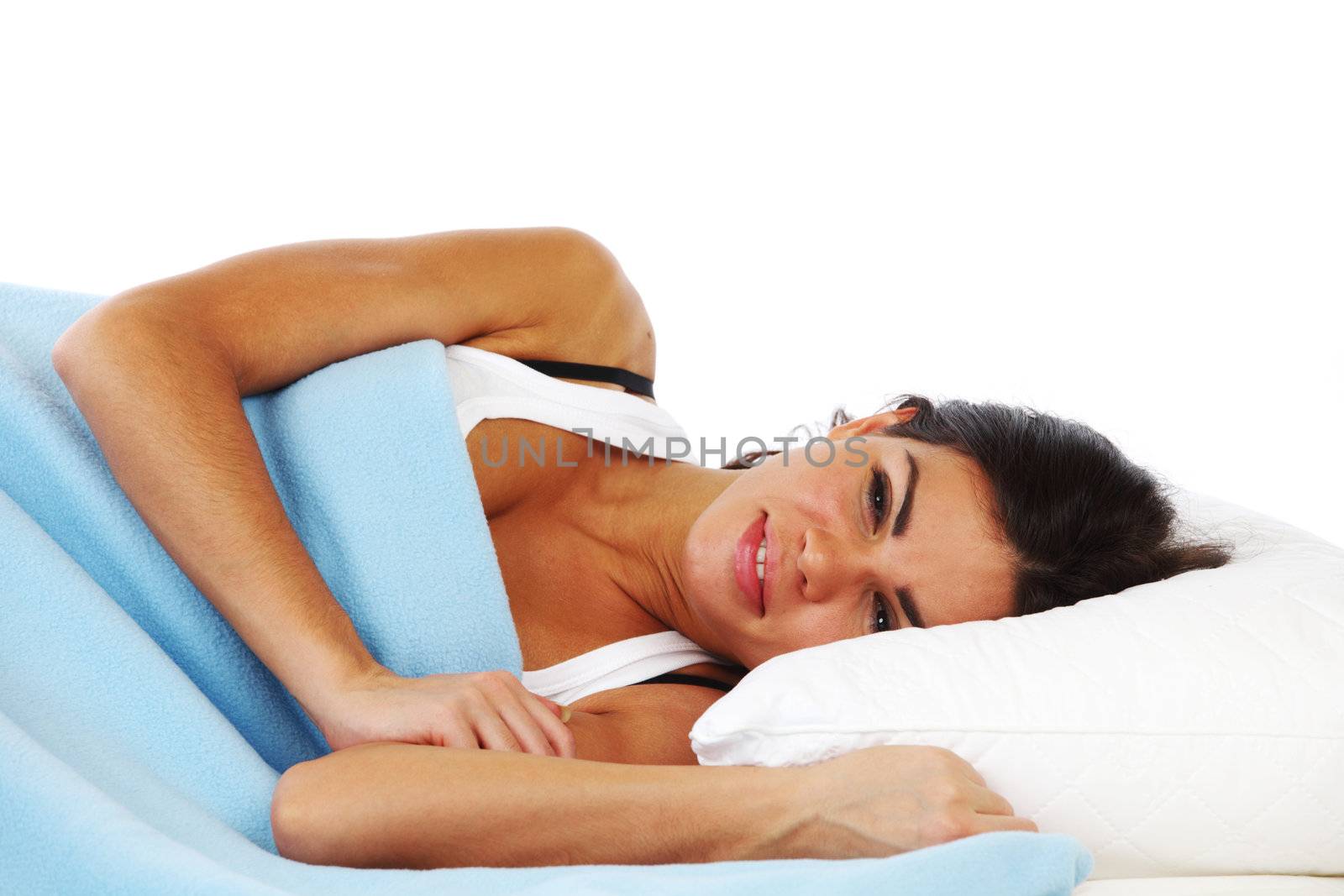 beauty woman sleep on the pillow