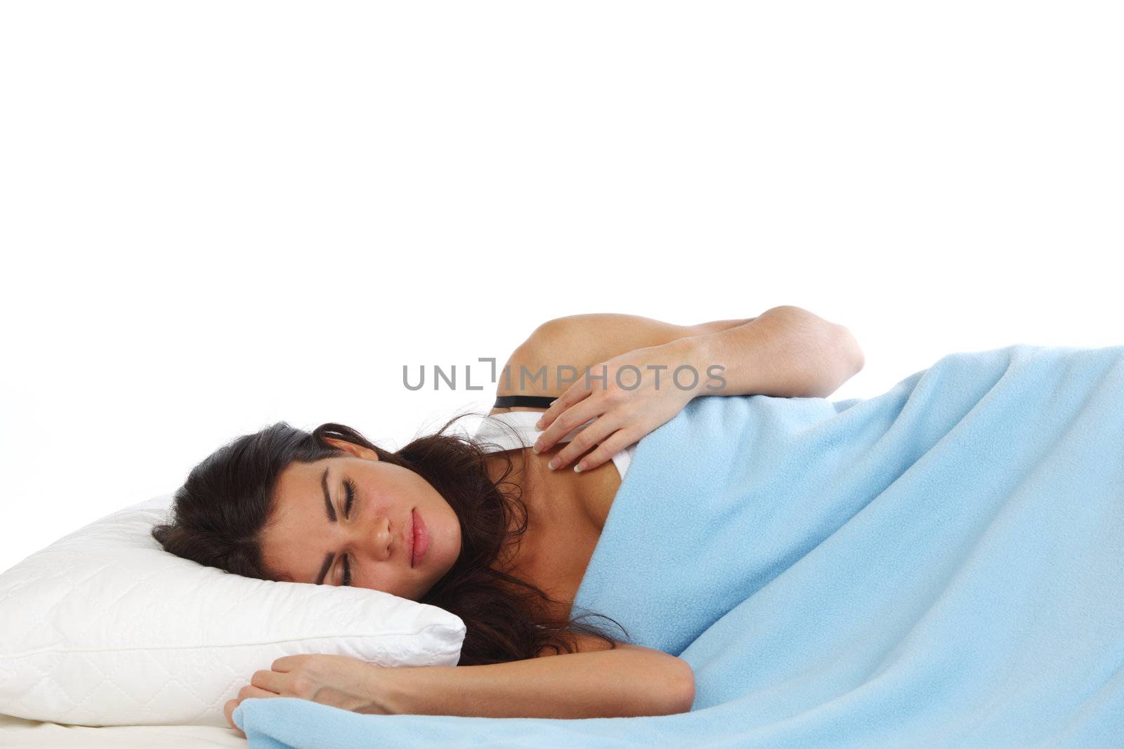 beauty woman sleep on the pillow