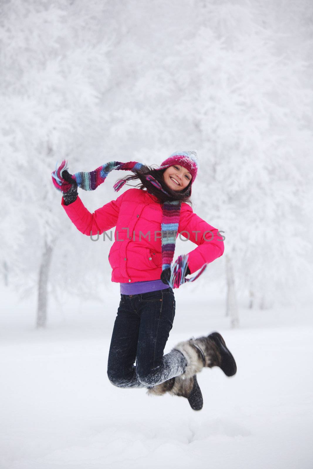 winter women jump by Yellowj